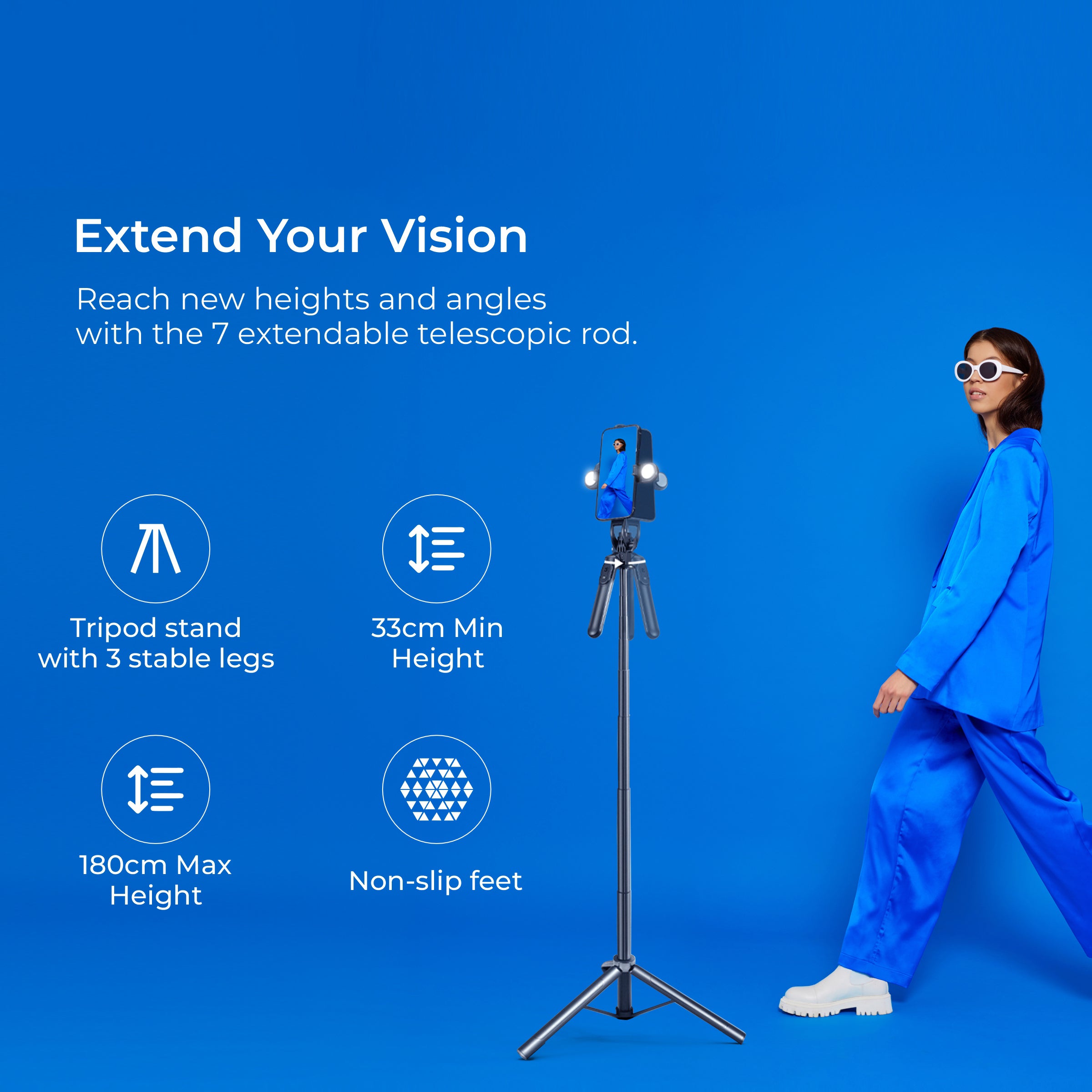 Digitek DTR-180SS Portable Wireless Selfie Stick with Tripod
