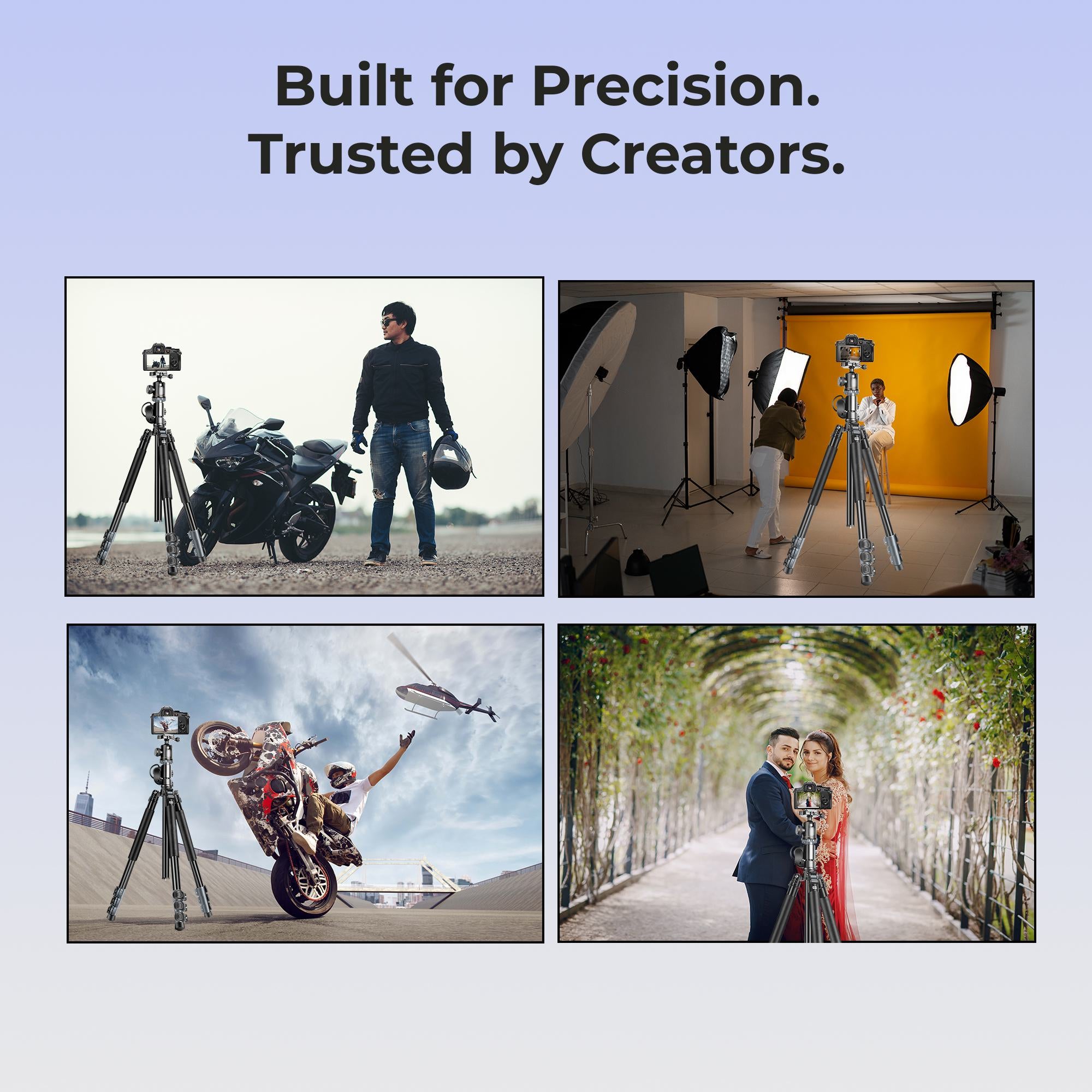 Digitek (DTR 540 BH) Heavy Duty Multi-Angle DV Tripod Cum Monopod, 360° Ball Head, 180° Tilt, Flip Leg Lock, 4-Section Adjustable, 8Kg Max Load, 6.26ft Height, 28mm Tube, Portable for DSLR, Camera & Videography