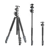 Digitek (DTR 540 BH) Heavy Duty Multi-Angle DV Tripod Cum Monopod, 360° Ball Head, 180° Tilt, Flip Leg Lock, 4-Section Adjustable, 8Kg Max Load, 6.26ft Height, 28mm Tube, Portable for DSLR, Camera & Videography