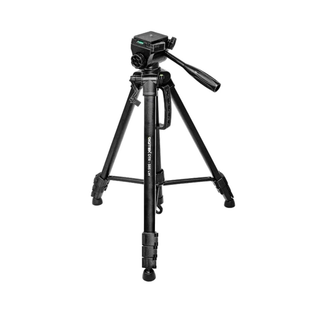 Digitek DTR-585 LW Heavy Duty Tripod Stand for DSLR Camera & Mobile, 1800mm Height, 6kg Load Capacity, 3-Way Pan Head, 360ยฐ Rotation, 4-Section Aluminium Tripod with Mobile Holder & Carry Bag