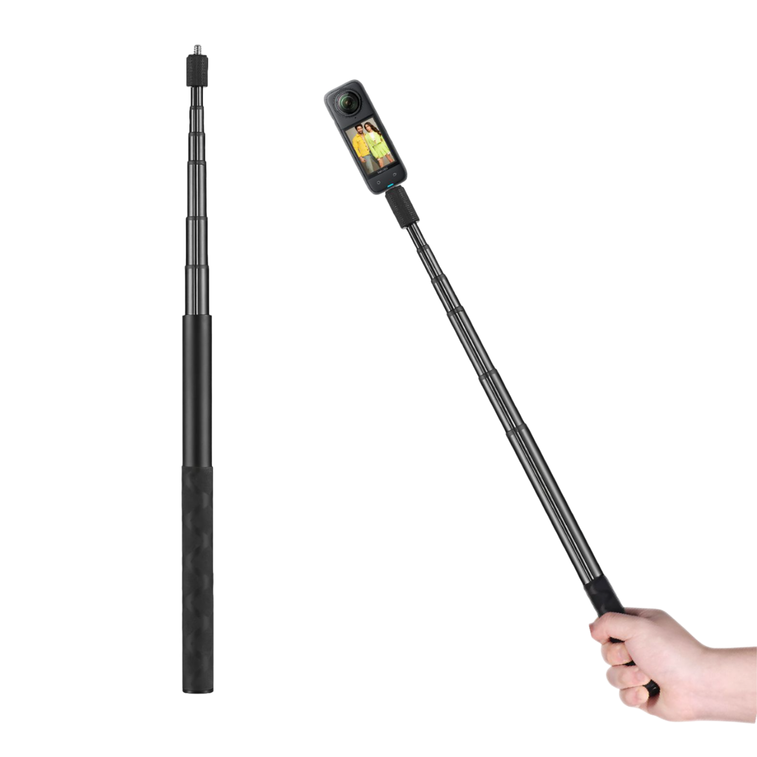 Digitek (DTR 650 IS) Aluminum Alloy 2 Meter Invisible Stick for GoPro Hero 11/10/9/8/7/6/5, Insta360 One X2/X3/X4/RS/Go 2, DJI Action 2/3 Cameras
