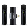 DIGITEK® (DWM 004) Wireless Microphone with Receiver Set, 2 Mics + 1 Receiver, Lightning Connector, 4 Hours Working Time, 10m Wireless Range, for Audio Recording, Live Streaming, Video Recording, only for iPhones with Lightning (LTC)