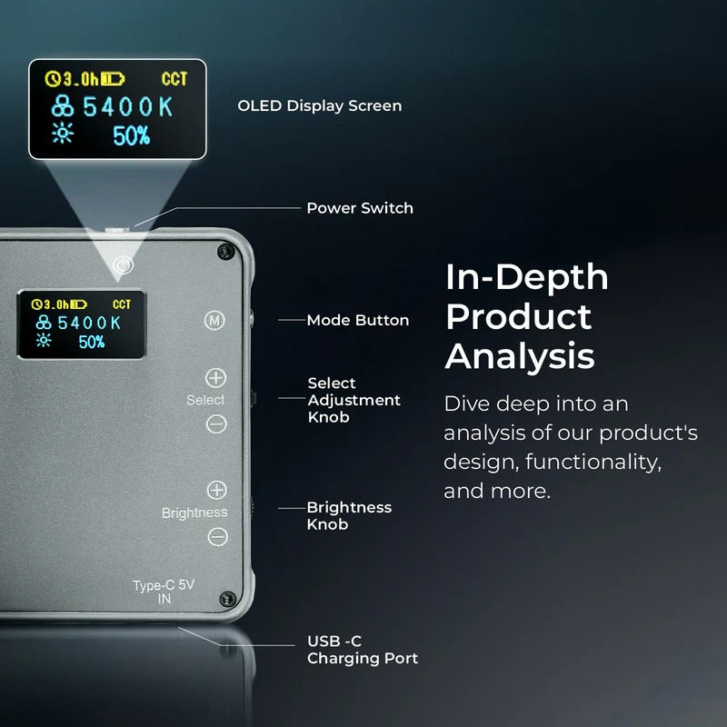 Digitek LED-D132 ML RGB Built in 4000mAh Li-ion Battery RGB Portable Video Light with Bundle of Advanced Features Like Hue & Saturation Settings 21 nos. of Scenario Effects Preset etc.