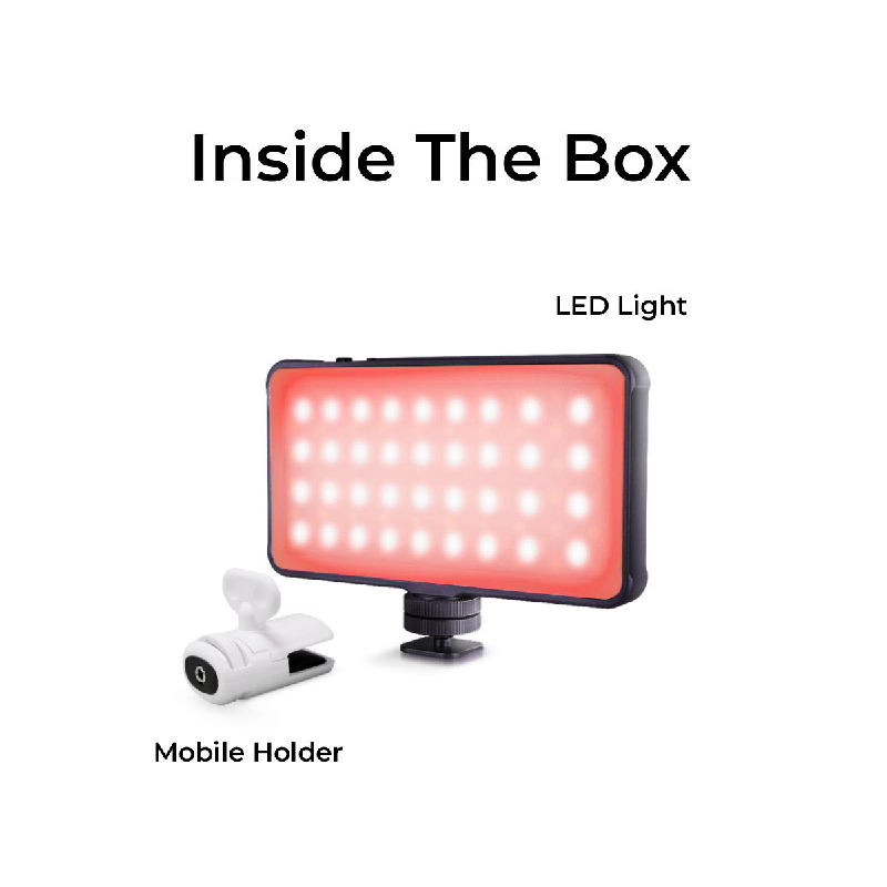 Digitek LED-D12W ML RGB Professional RGB Portable Video Light with Flicker-Free LED Technology & 2000mAh 3.7V Li-ion Battery - Digitek