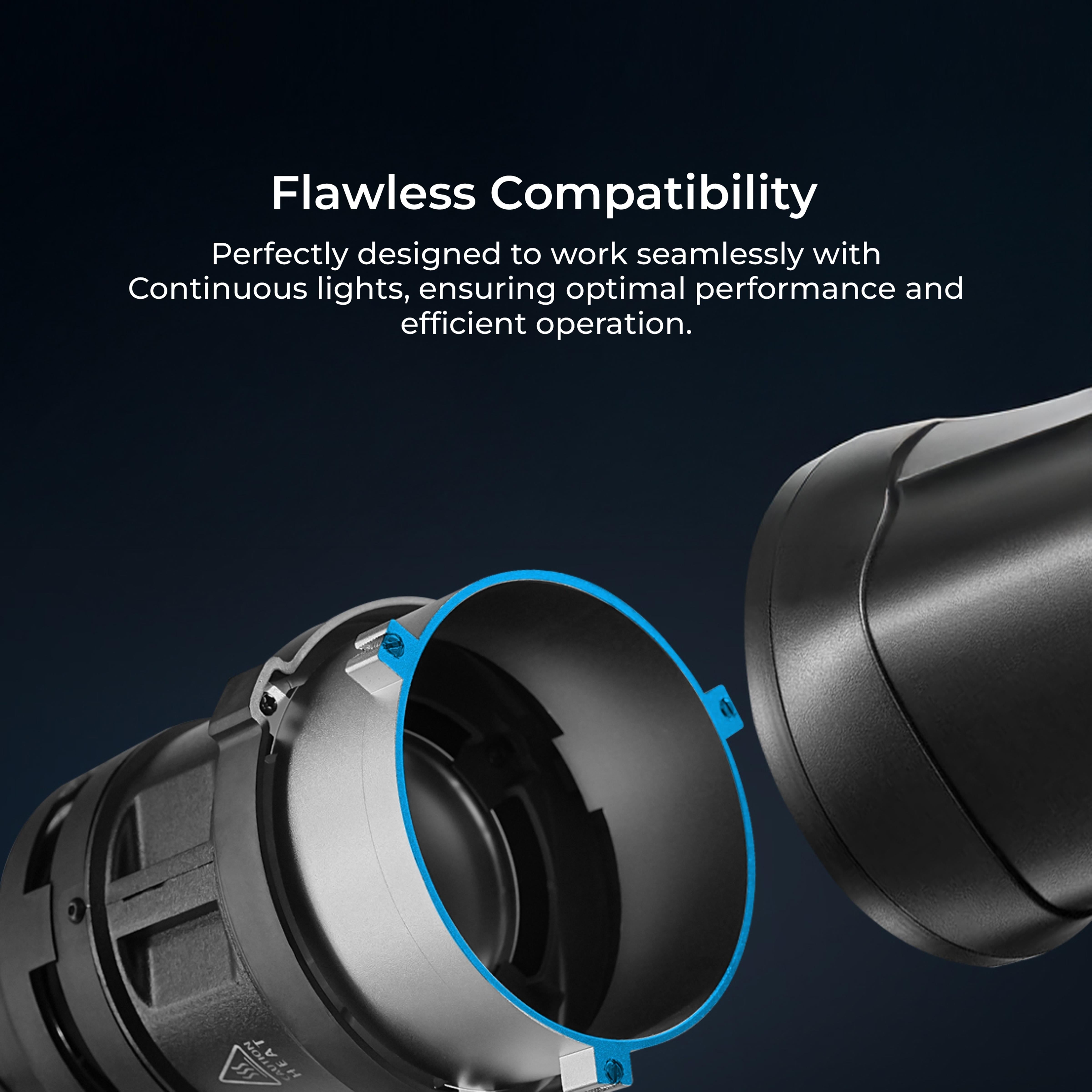 Digitek (DS-240) Bowens Mount Optical Snoot Projector Kit with Gobo Frame & 4 Color Films, 6 Stainless Gobo Patterns, 38° Lens for LED Lights, Sharp Image Projection, Fit for LED Continuous Lights.