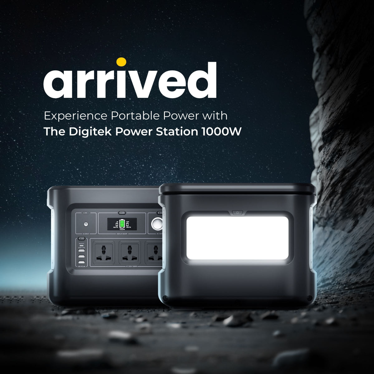 Digitek Power Station DPS 1000W/Portable AC/DC Power Station Compatible with AC/DC Electronic Devices