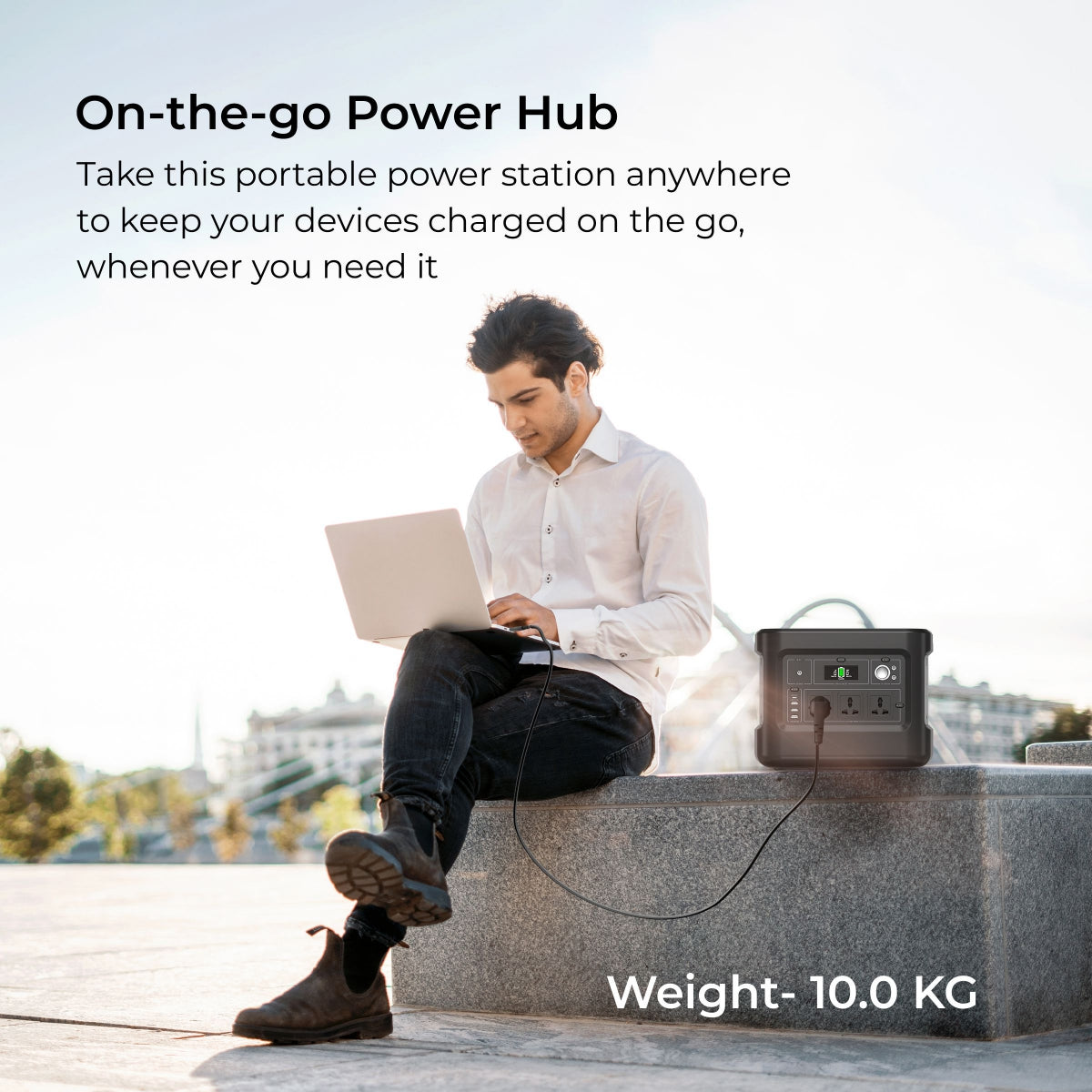 Digitek Power Station DPS 1000W/Portable AC/DC Power Station Compatible with AC/DC Electronic Devices