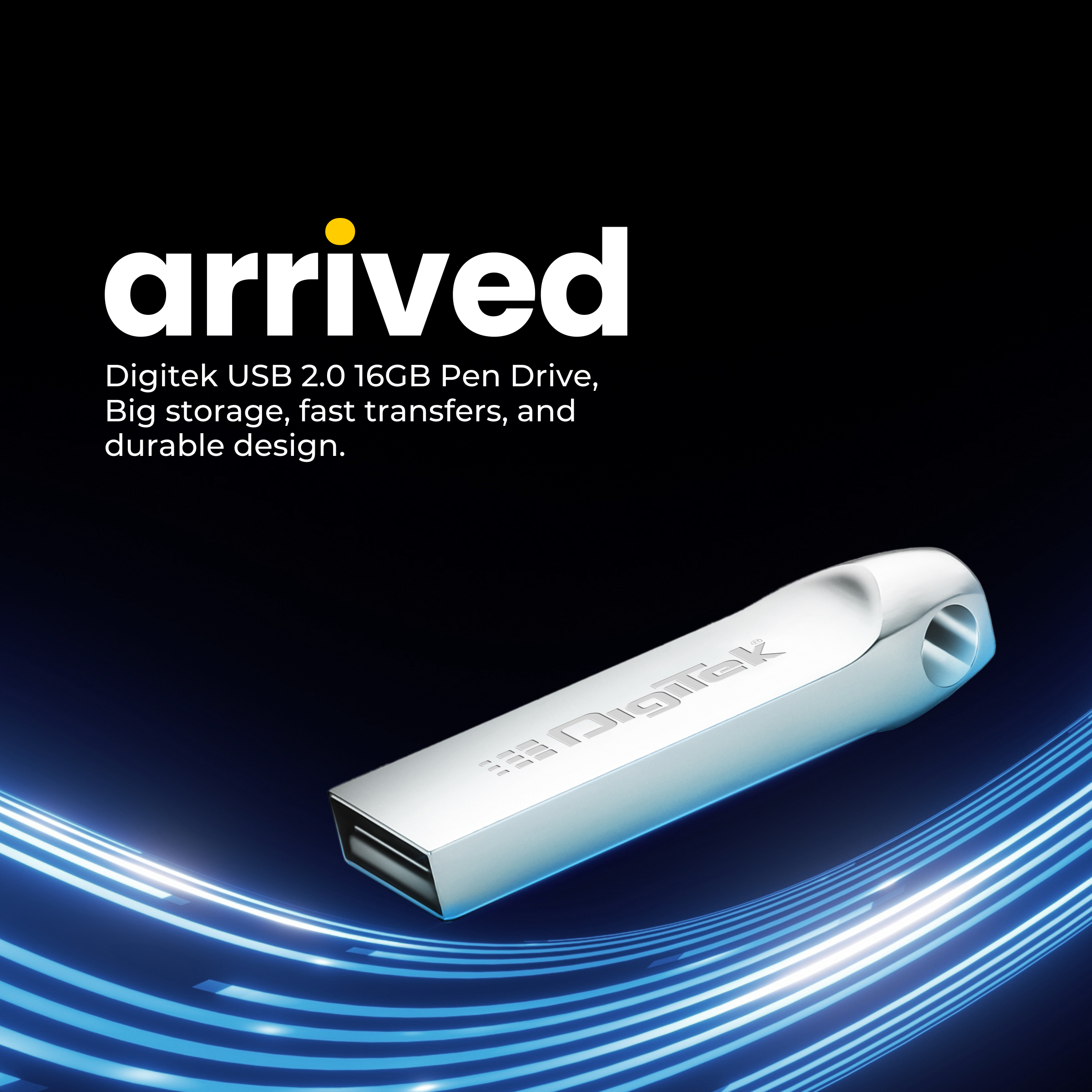 Digitek (Dud 16GB 2.0V) 16GB USB 2.0 U Disk Flash Drive, High Speed Read & Write Pen Drive, Magnetic, X-Ray & Temperature Resistant, Compatible with Windows & Mac OS