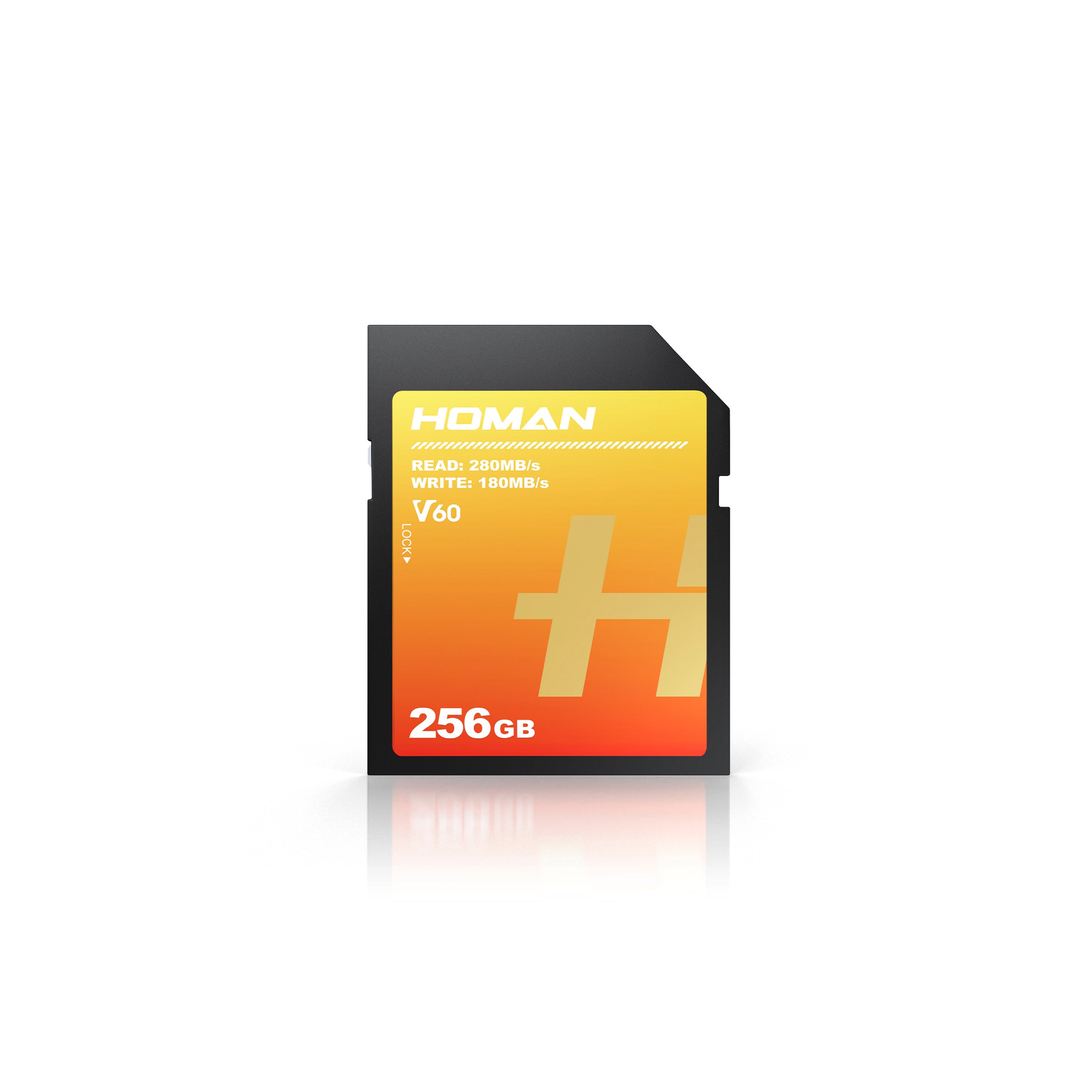 HOMAN UHS-II SD Card (V60) 256GB fit for Any Environmental Temperature from -10 Degree to 70 Degree Celsius with 5 Year Warranty & Recovery