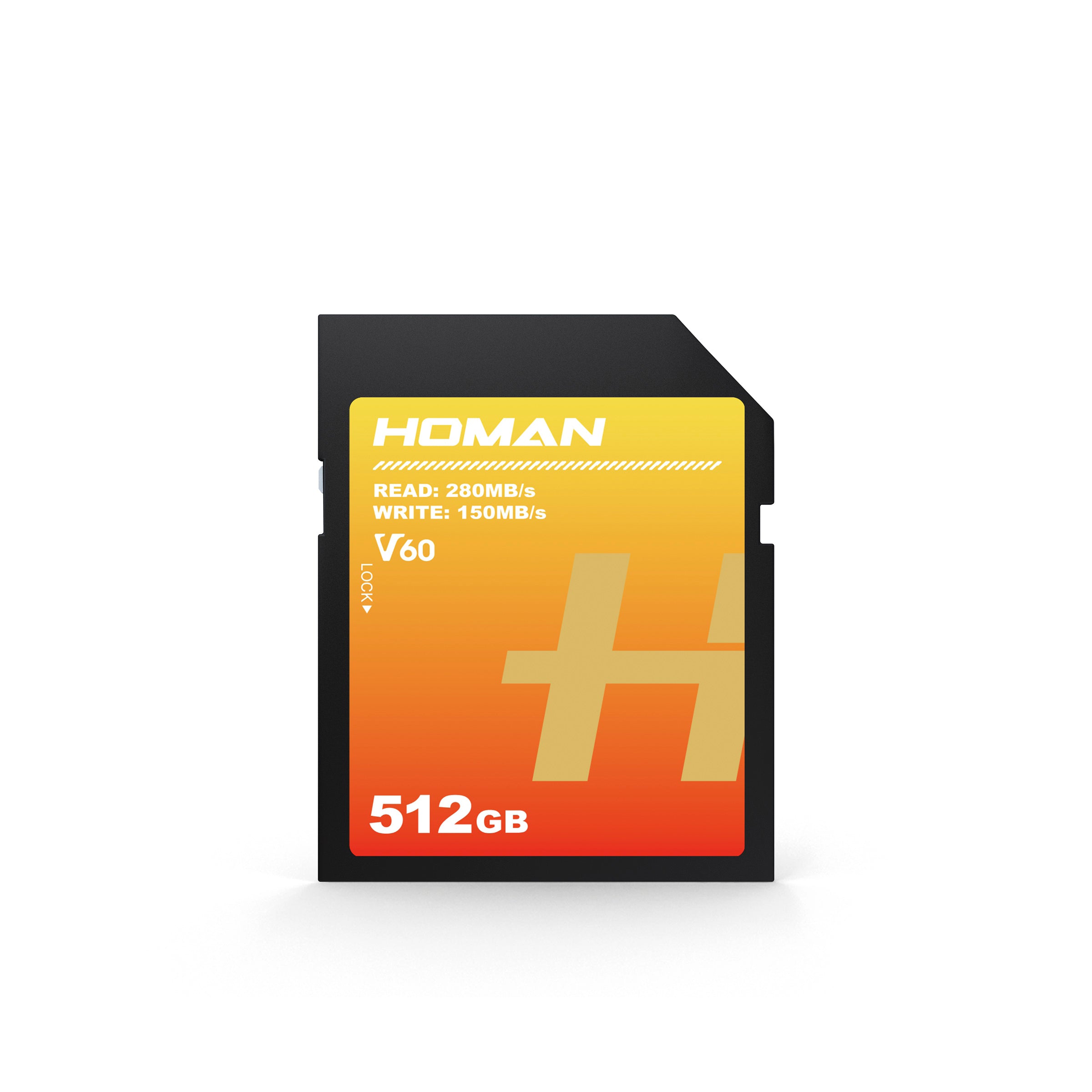 HOMAN UHS-II SD Card (V60) 512GB fit for Any Environmental Temperature from -10 Degree to 70 Degree Celsius with 5 Year Warranty & Recovery