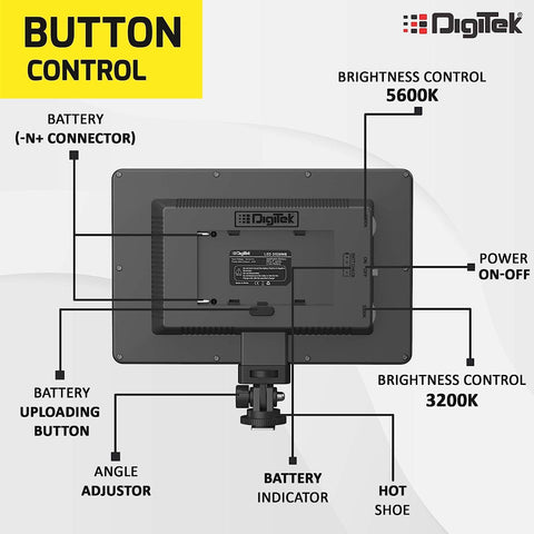 Digitek Bi-color LED D520WB Video Light & NP-750 Li-ion Battery with Micro USB Charging (LED D520WB COMBO) - Digitek