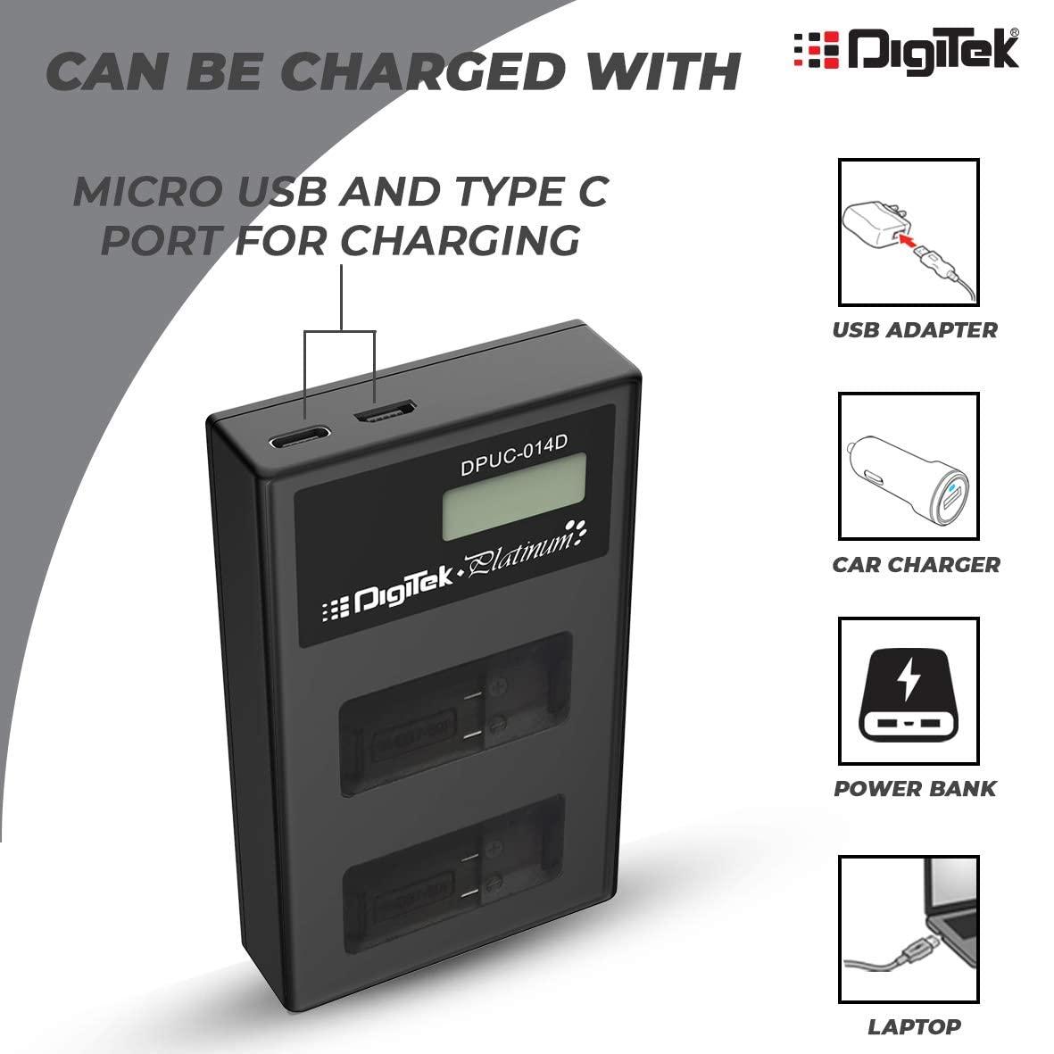 Digitek (DPUC 014D (LCD MU) ) Platinum Charger DPUC 014D (LCD MU) for Hero 9 Battery - Digitek