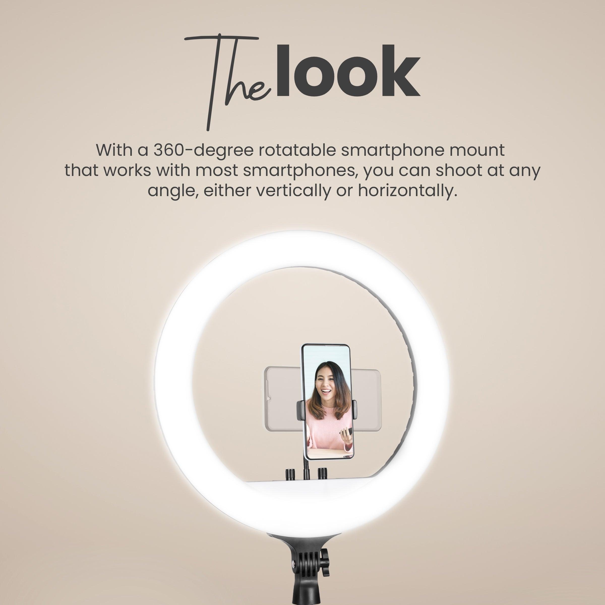 Digitek (DRL-18RT) Profesional (46cm) LED Ring Light with Remote Control, Runs on AC Power with No Shadow apertures, Ideal use for Makeup Artist, Video Shoot, Fashion Photography & Many More - Digitek