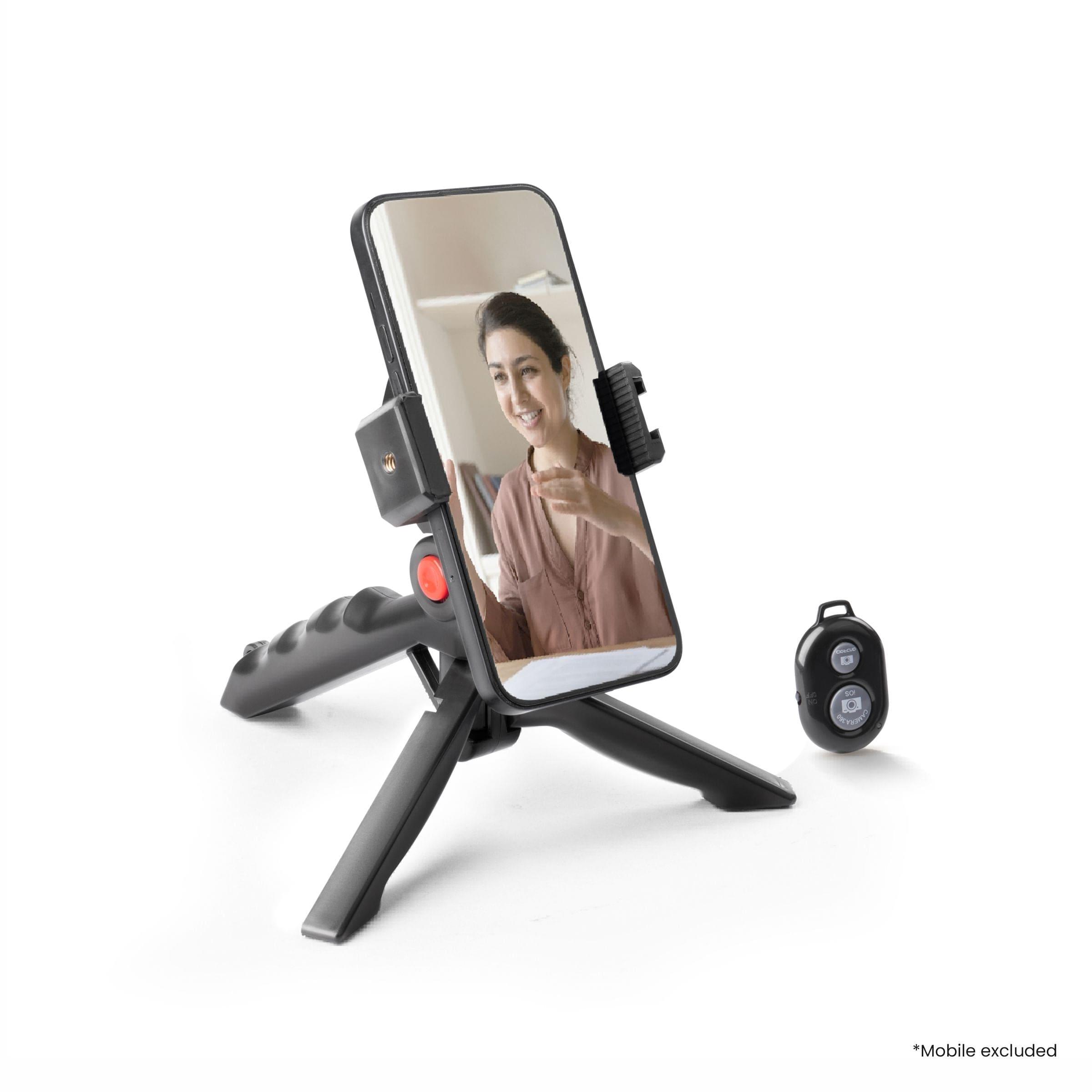 Digitek DTR-220 Mini Table Top Tripod with Pistol Grip Handle & Remote, Portable & Lightweight, Ideal for Longer Duration Shoot - Digitek
