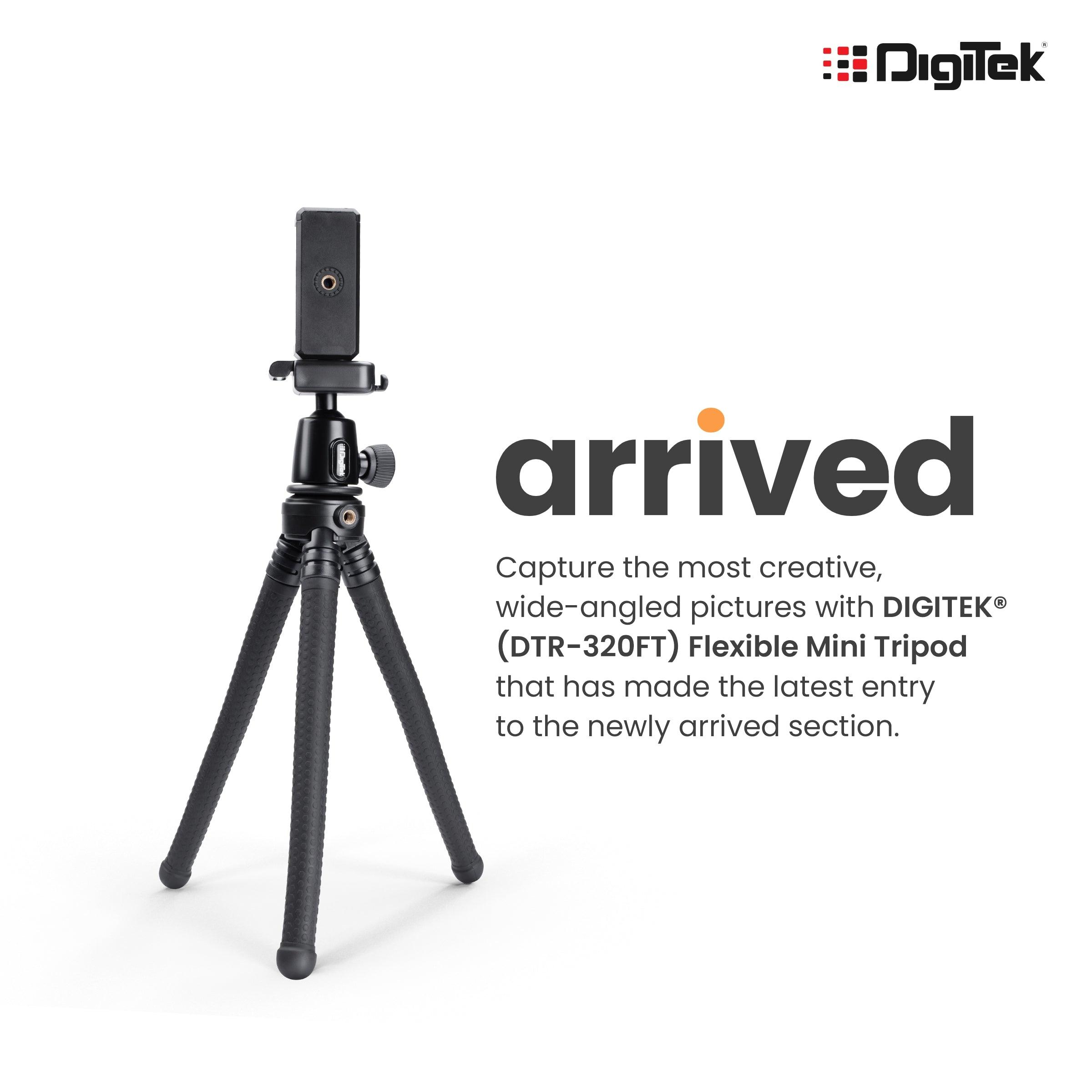 Digitek (DTR-320 FT) Flexible Mini Tripod for Action Camera, Mobile with Phone Mount for All DSLR - Digitek