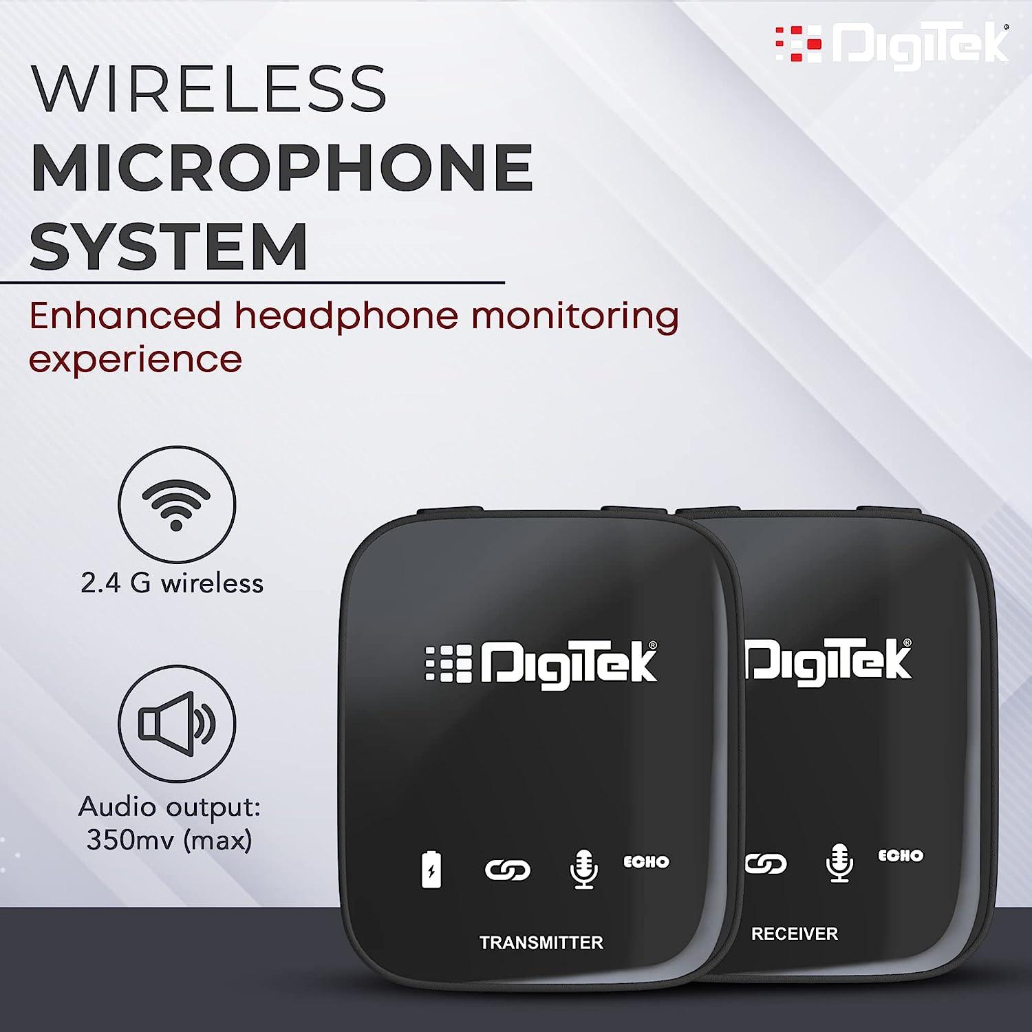 Digitek (DWM 101) Wireless Microphone System for DSLR, Camcorder, Smartphone & Tablet DWM 101 - Digitek