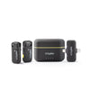 Digitek® (DWM-103) Wireless Microphone System with ANC Noise Reduction & 8Hrs Battery Life, 30m Range, High Fidelity, Dual Connector to Work with Android & iOS Devices for Seamless Audio Recordings