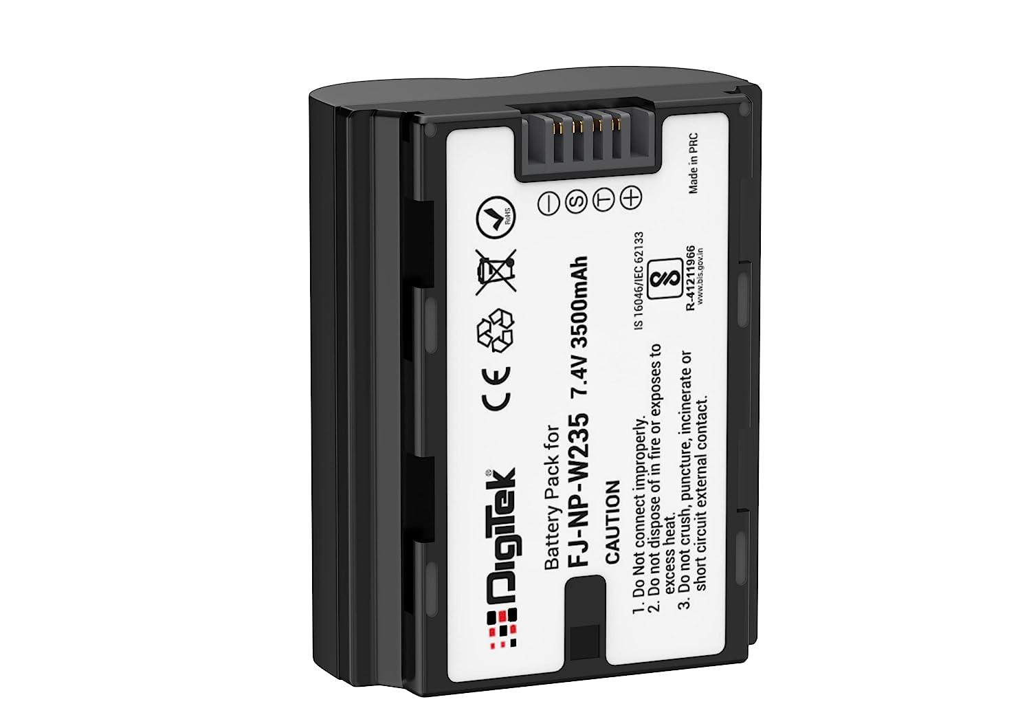 Digitek Extra Power Secondary Rechargeable Li-ion Camera Battery for NP-W235 (3500mAh)