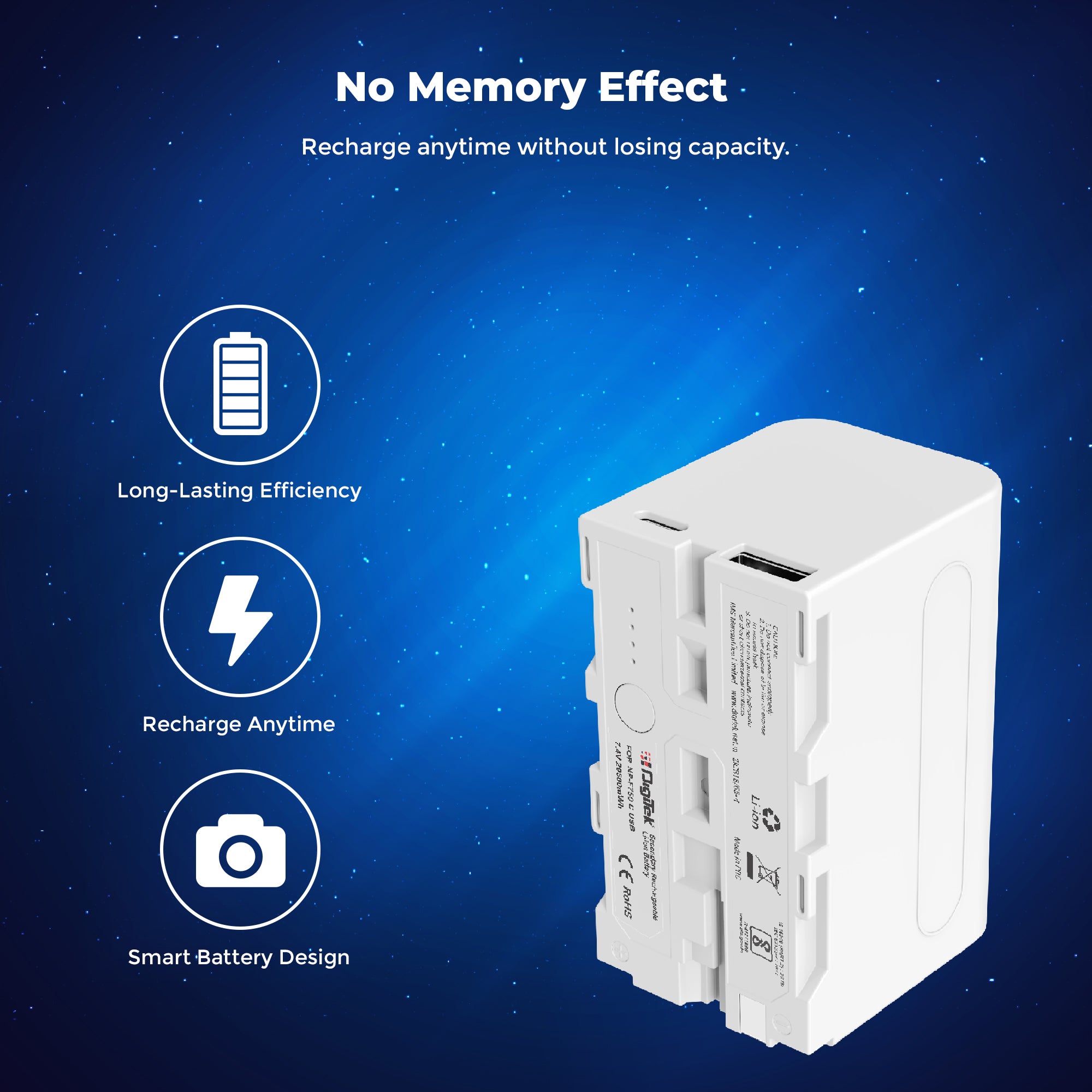 Digitek for Sony NP-F750C/ NP-F770 Type-C Camera Battery 7.4V.