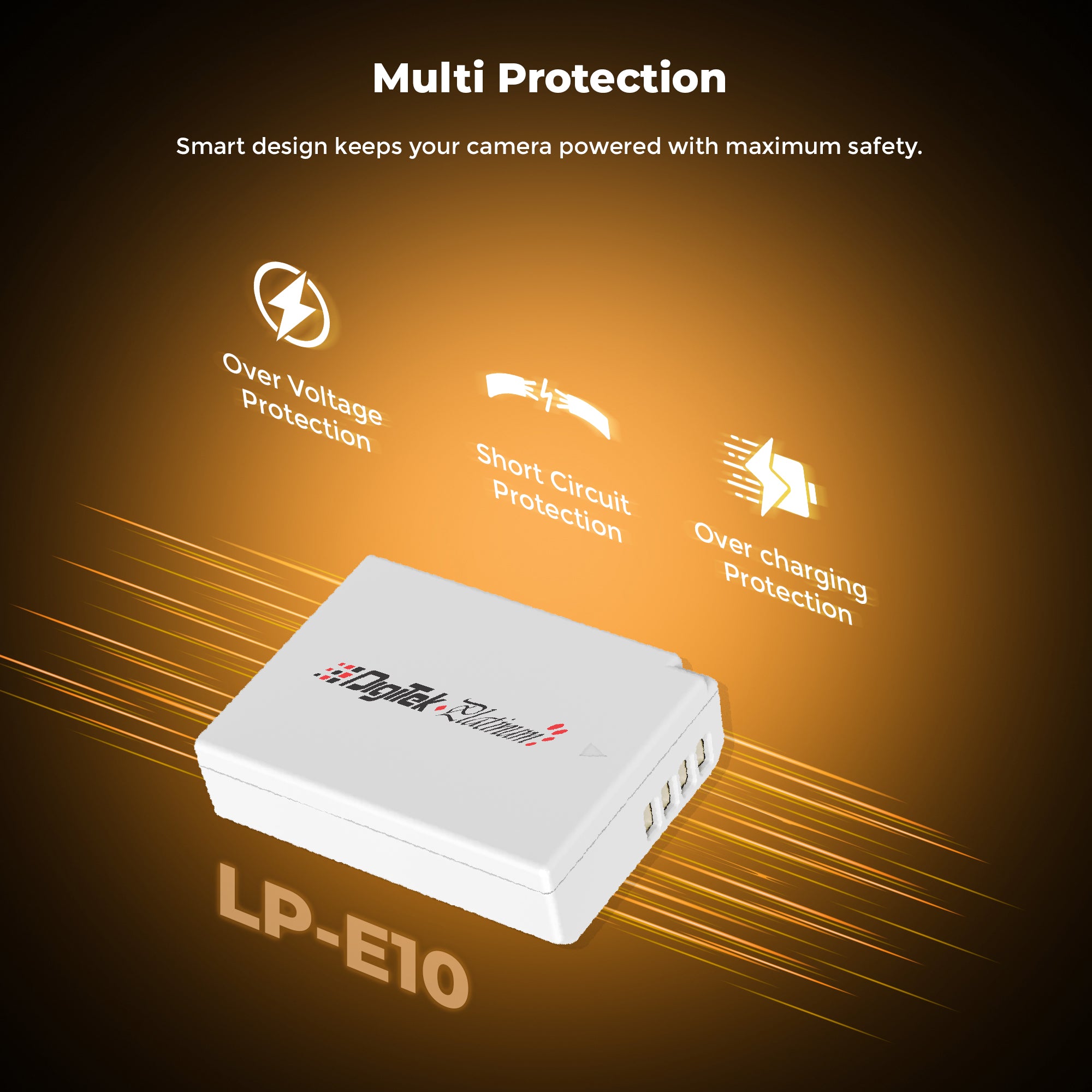 Digitek Platinum (LP-E10 Type C) 1000mAh Li-ion Battery for Canon DSLR Cameras with Smart Protection