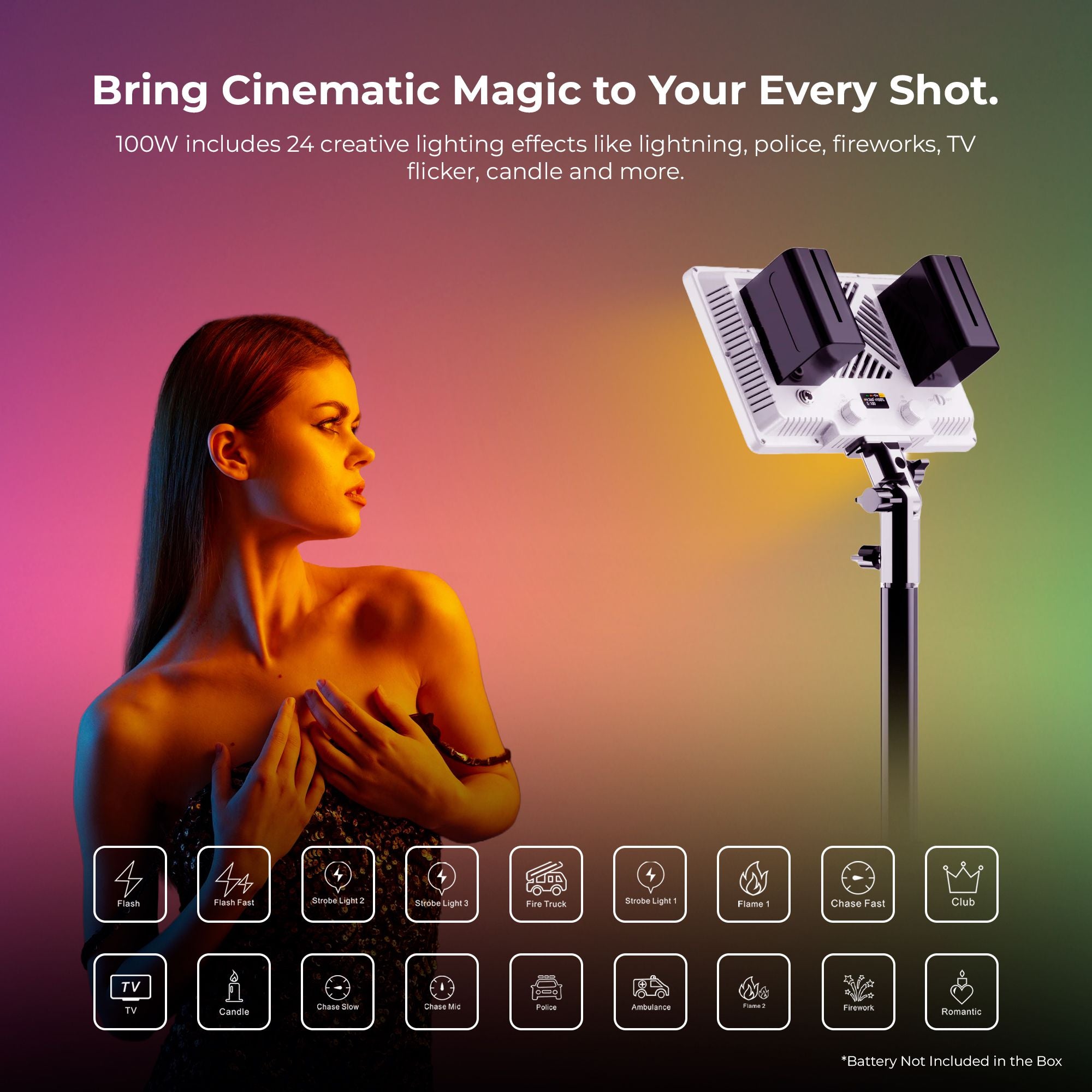 Digitek (LED-D100W RGB) Portable RGB LED Video Light