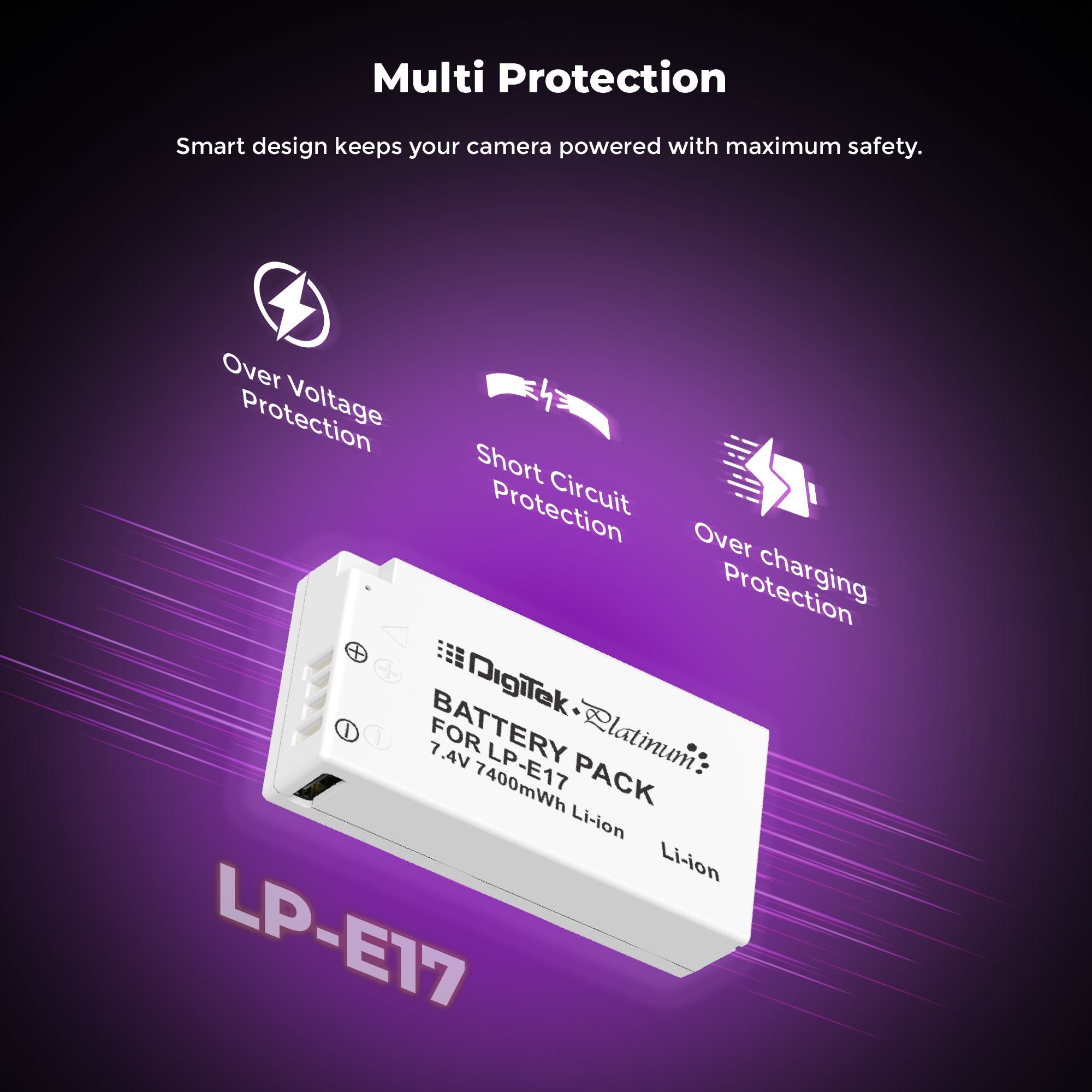 Digitek Platinum (LP-E17 C Combo) 1250mAh Lithium-Ion Rechargeable Camera Battery for Canon