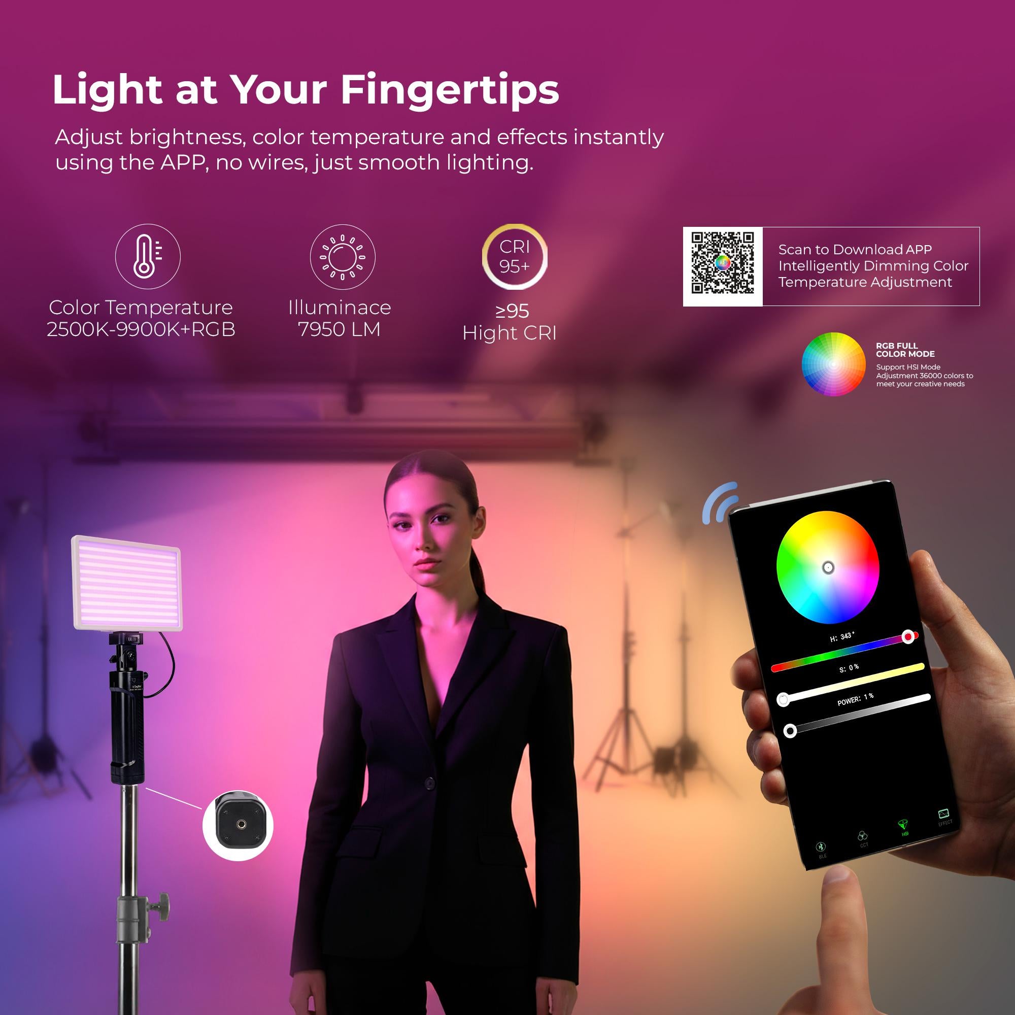 Digitek (LED-D100W RGB) Portable RGB LED Video Light