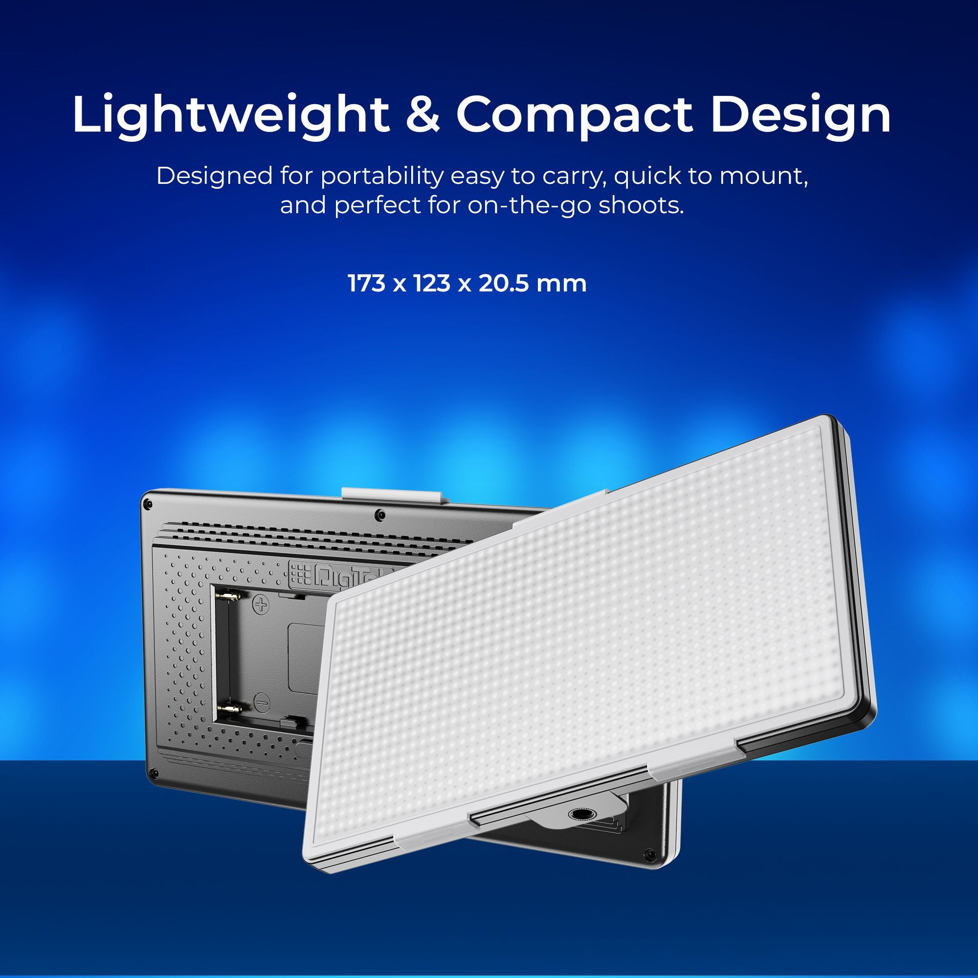 Digitek (LED D576 Bi Color) 42W Bi-Color LED Video Light with 576Pcs LEDs, 9900K±2500K, 0-100% Brightness Control, 120° illumination, 1/4" Mounting Thread for Indoor and Outdoor Photo & Videography (Battery Not Included)