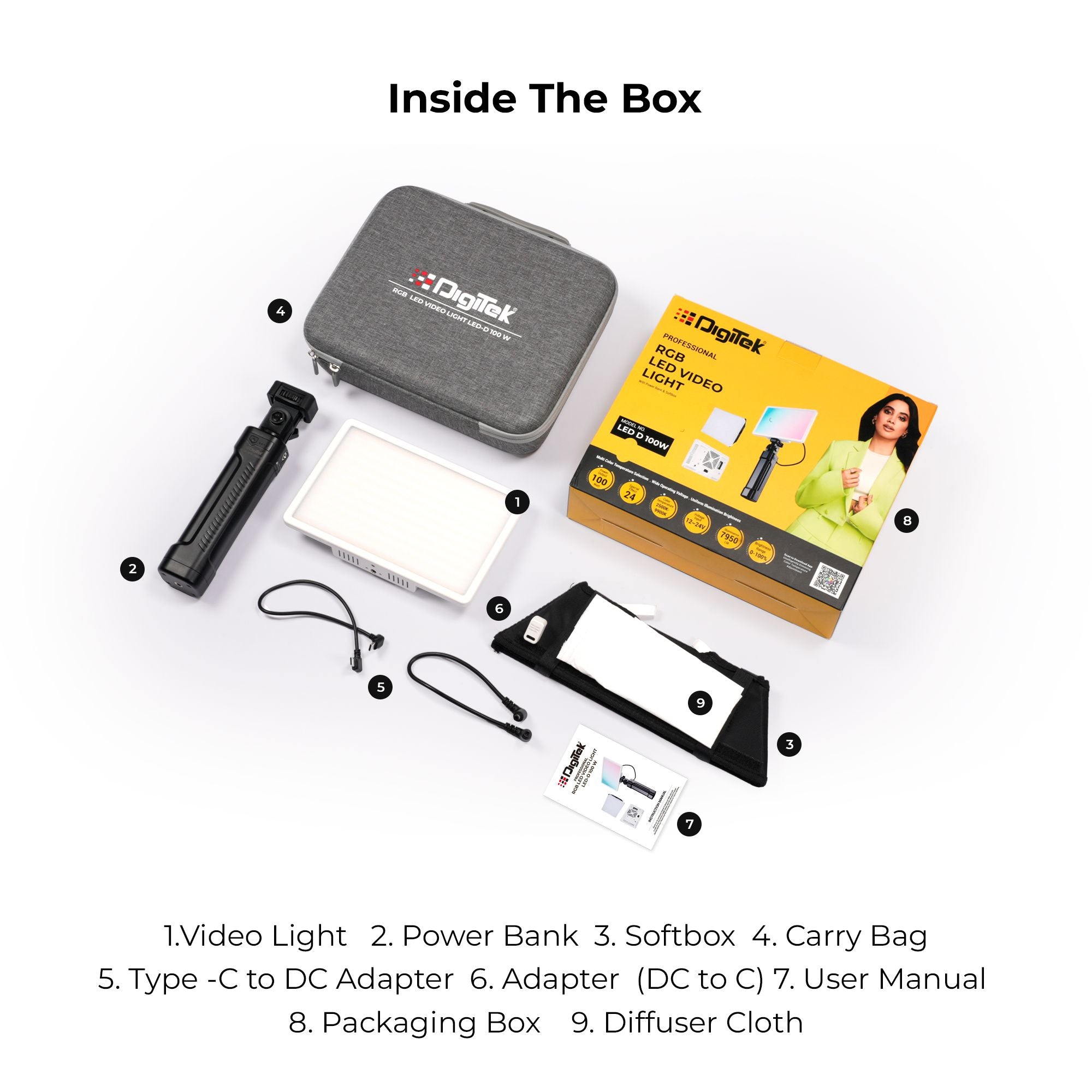 Digitek (LED-D100W RGB) Portable RGB LED Video Light