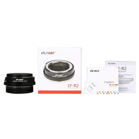 Viltrox EF-R2 Auto Focus Adjustment Lens Adapter Ring for Canon EF/EFS Seires Lenses to EOS R/RP Series Cameras with Pergear Cloth - Digitek
