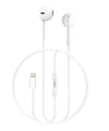 Digitek (DE-044 LTC) in-Ear Lightning jack, Wired Stereo Earphone with Mic, Premium Sound Quality with Noise Cancelling Earphones (White)