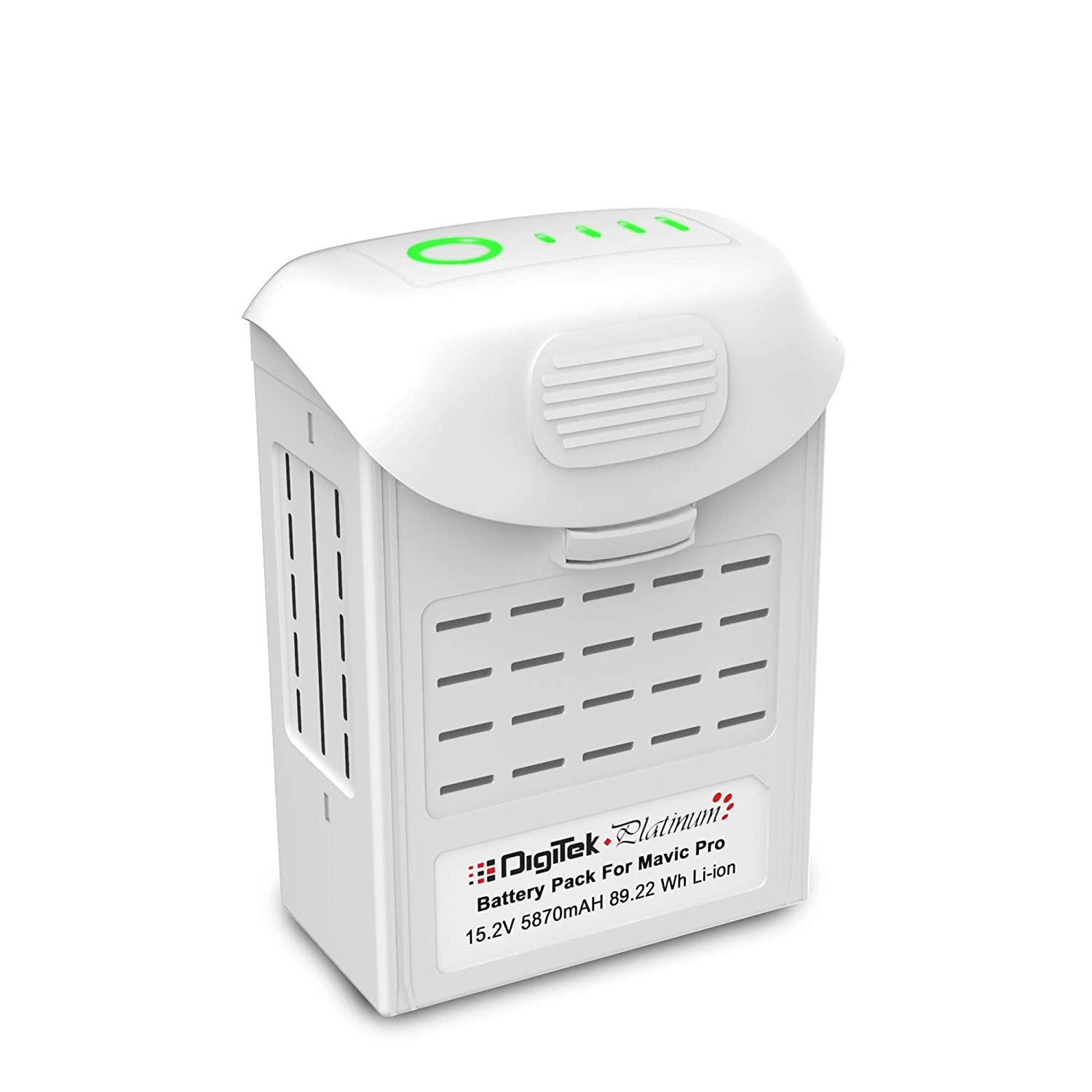 Digitek (DJI Phantom 4) Lithium-ion Rechargeable Battery with LED Indicator and Smart IC | Compatible with Phantom 4 Series Drones, up to 28 Minute Flying time - Digitek