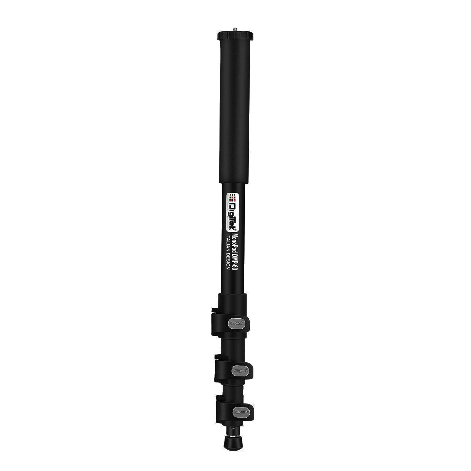 Digitek (DMP 60N) Professional Monopod with 4 Extendable Sections & Dual Mount Thread Adapter (1/4inch and 3/8inch), Load Upto: 5 kgs, Max. Operating Height: 157 cm - Digitek