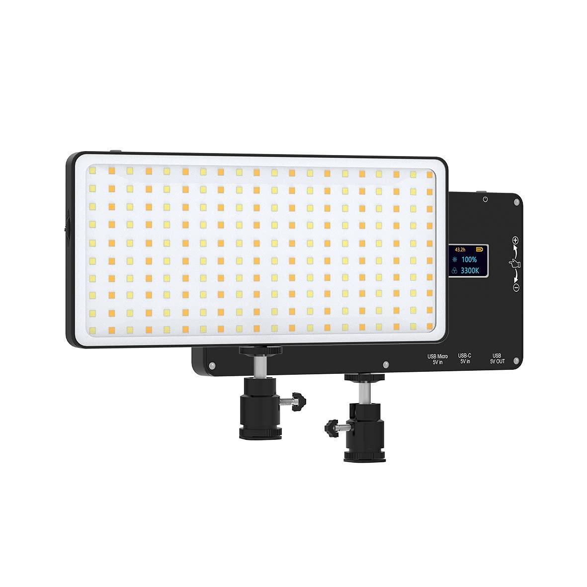 Digitek (LED-D200ML) Metal Body Portable LED Video Light with Built-in Li-Polymer Battery & OLED Screen for Photography & Videography - Digitek