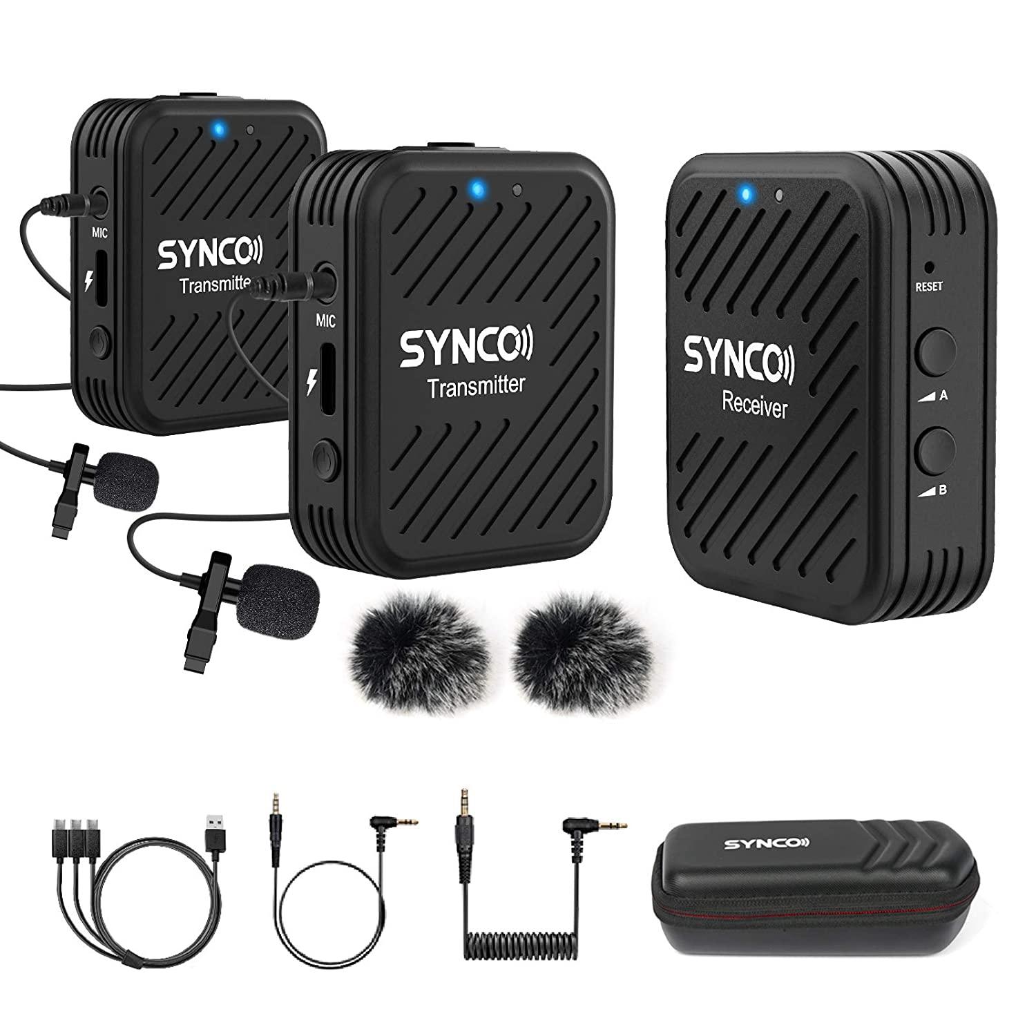 Synco WAir-G1-A2 Ultracompact 2-Person Digital Wireless Microphone System for Mirrorless/DSLR Cameras (2.4 GHz)