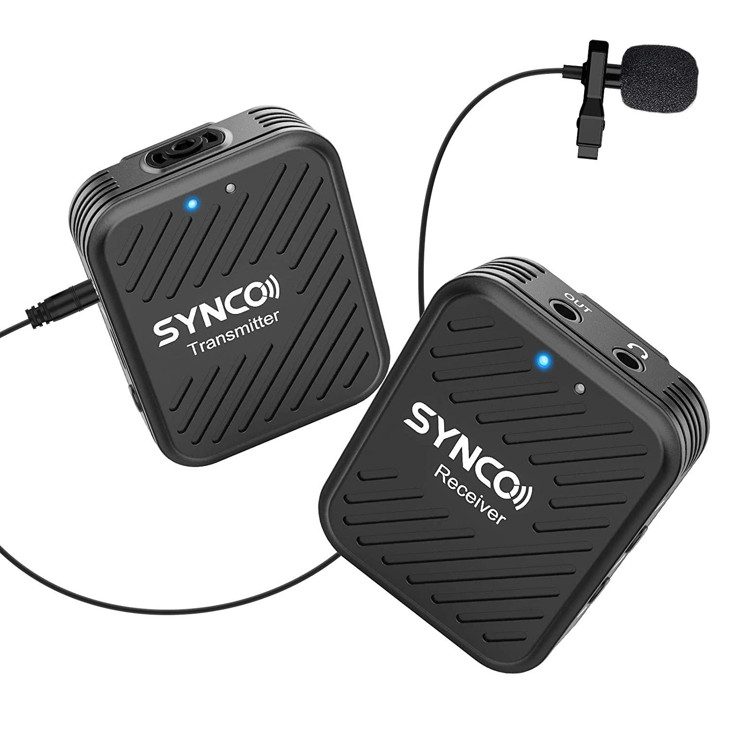SYNCO (WAir-G1-A1) Ultracompact Digital Wireless Microphone System for Mirrorless/DSLR Cameras (2.4 GHz) - Digitek