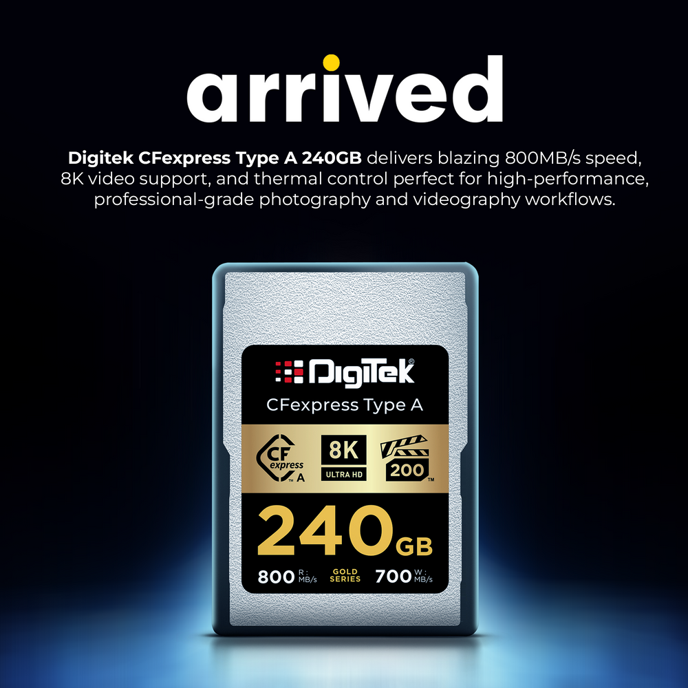 Digitek (DCFA 240GB Gold Series) CFexpress Type A Memory Card – 800MB/
