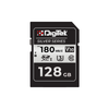 Digitek (DUHS 1 128GB SD SILVER) 128GB SDXC V30 UHS-I U3 Memory Card, Up to 180MB/s Read & 160MB/s Write Speed, 4K UHD, RAW Recording, C10, Durable Silver Edition