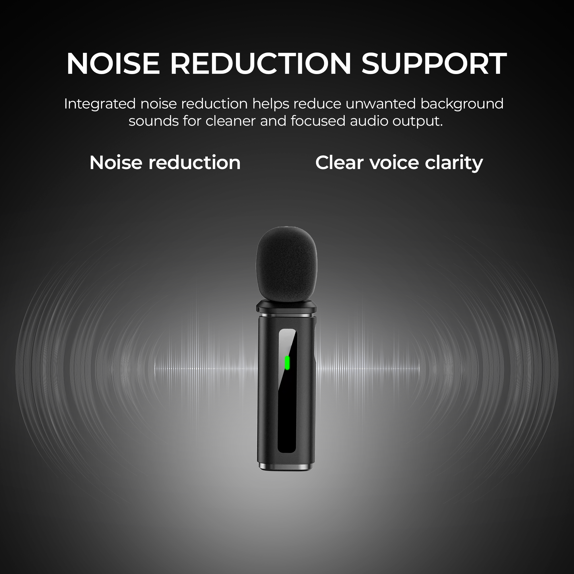 Digitek (DWM 010) Wireless Microphone System with Type-C Connector, 1 Transmitters & 1 Receiver, 40m Range, Noise Cancellation, 7H Battery, 2.4GHz Low Latency Mic, Ideal for Vloggers & Creators
