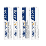 ENVIE (AA28004PL) AA Rechargeable Batteries | High Capacity Ni-MH | 2800 mAh | Low Self Discharge | Pre-Charged (Pack Of 4) (AA28004PL)