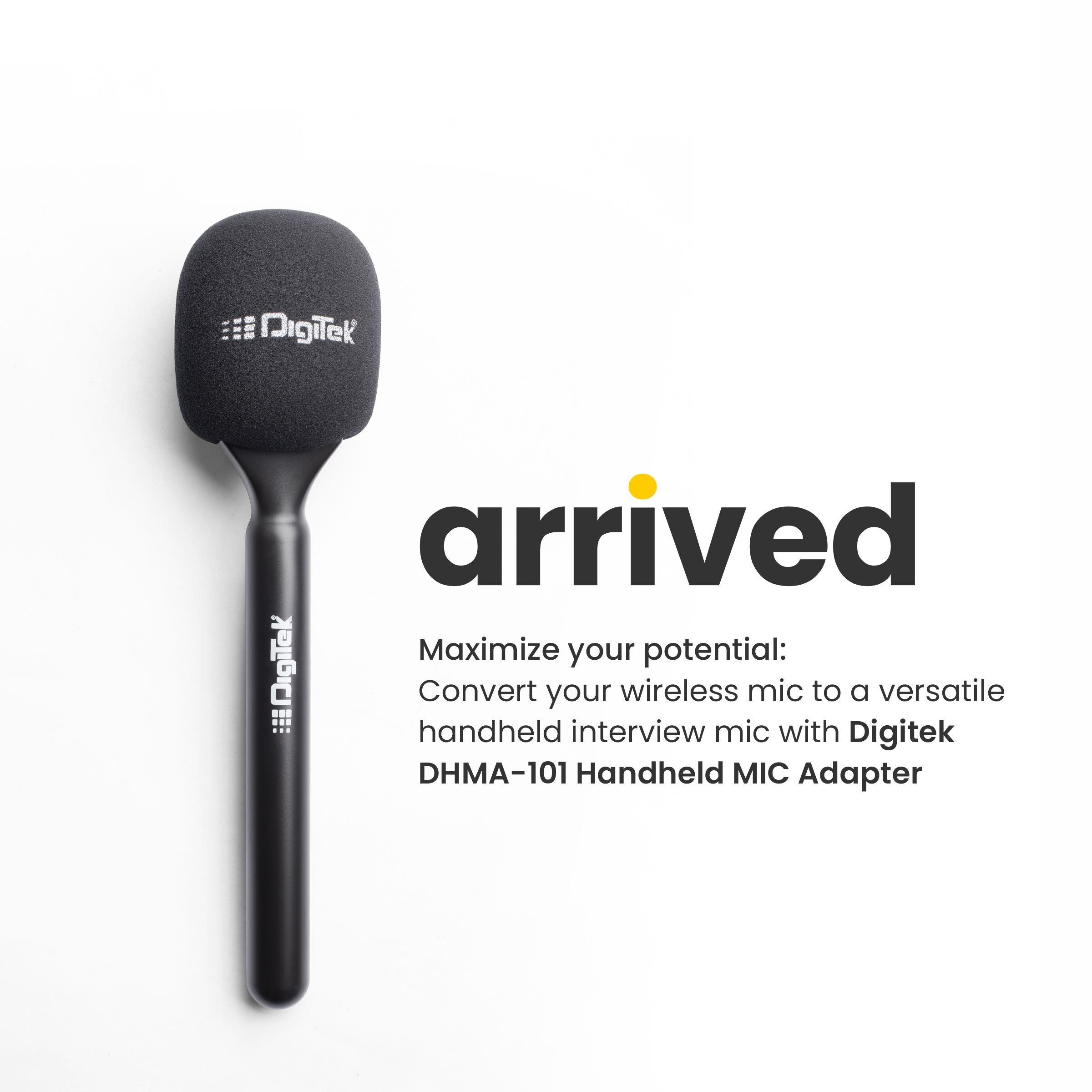 Digitek (DHMA 101) Interview Adapter Compatible with DWM 101 & Other Wireless GO Trensmitter DHMA-101 Includes a Foam Windshield to Reduce Wind Noise