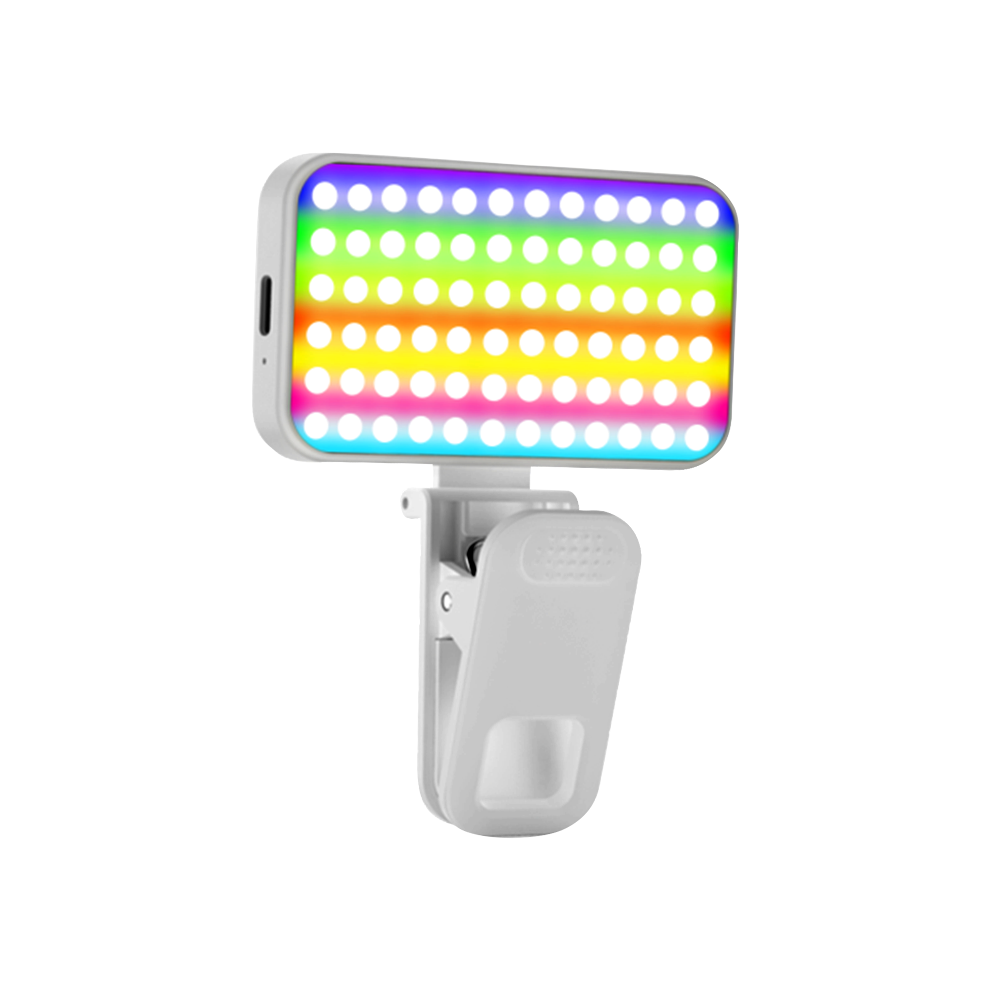 Digitek LED-D3W RGB Pocket Light, 3W Rechargeable RGB Video Light, 2700K-6500K Adjustable Color Temperature, 32 LED Beads, 23 RGB Effects, 180° Rotation, Type-C Charging for Photography, Vlogging