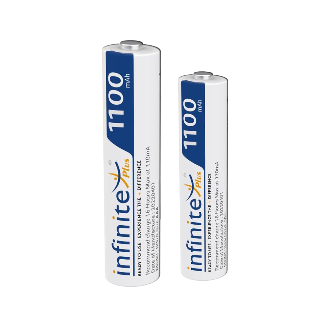 ENVIE AAA Rechargeable Batteries, High-Capacity Ni-MH 1100 mAh, Low Self Discharge, Pre-Charged (Pack of 2) (AAA11002PL)