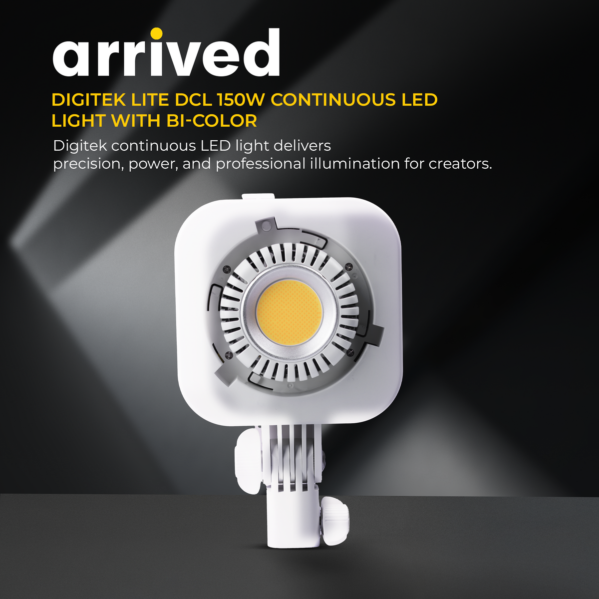 Digitek Lite DCL-150 W Bi-Color COB LED Video Light, 150W Continuous Studio Light, 2700K-6500K, CRI 95+, Bowens Mount, App Control, Photography, Videography & Live Streaming