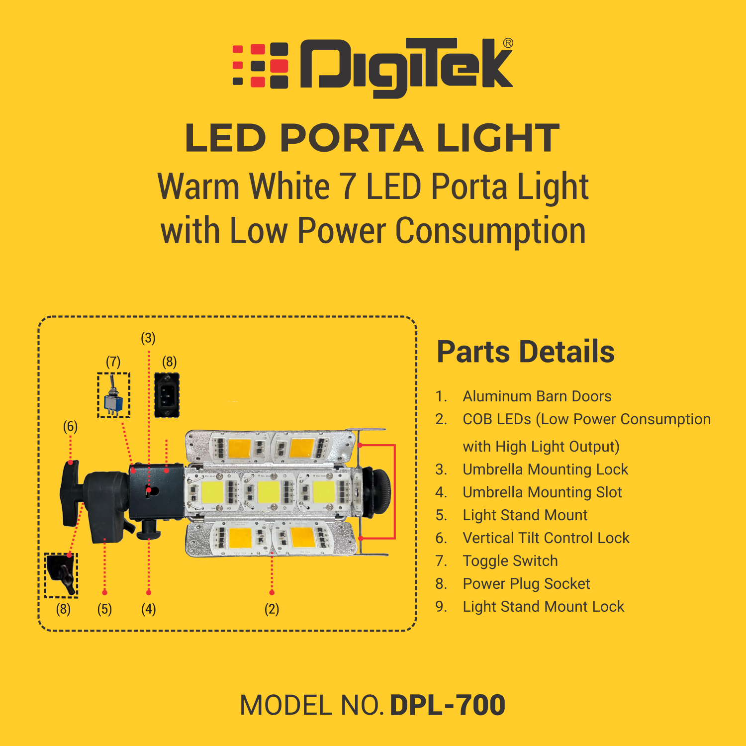 Digitek (DPL 700) Porta Light DPL 700