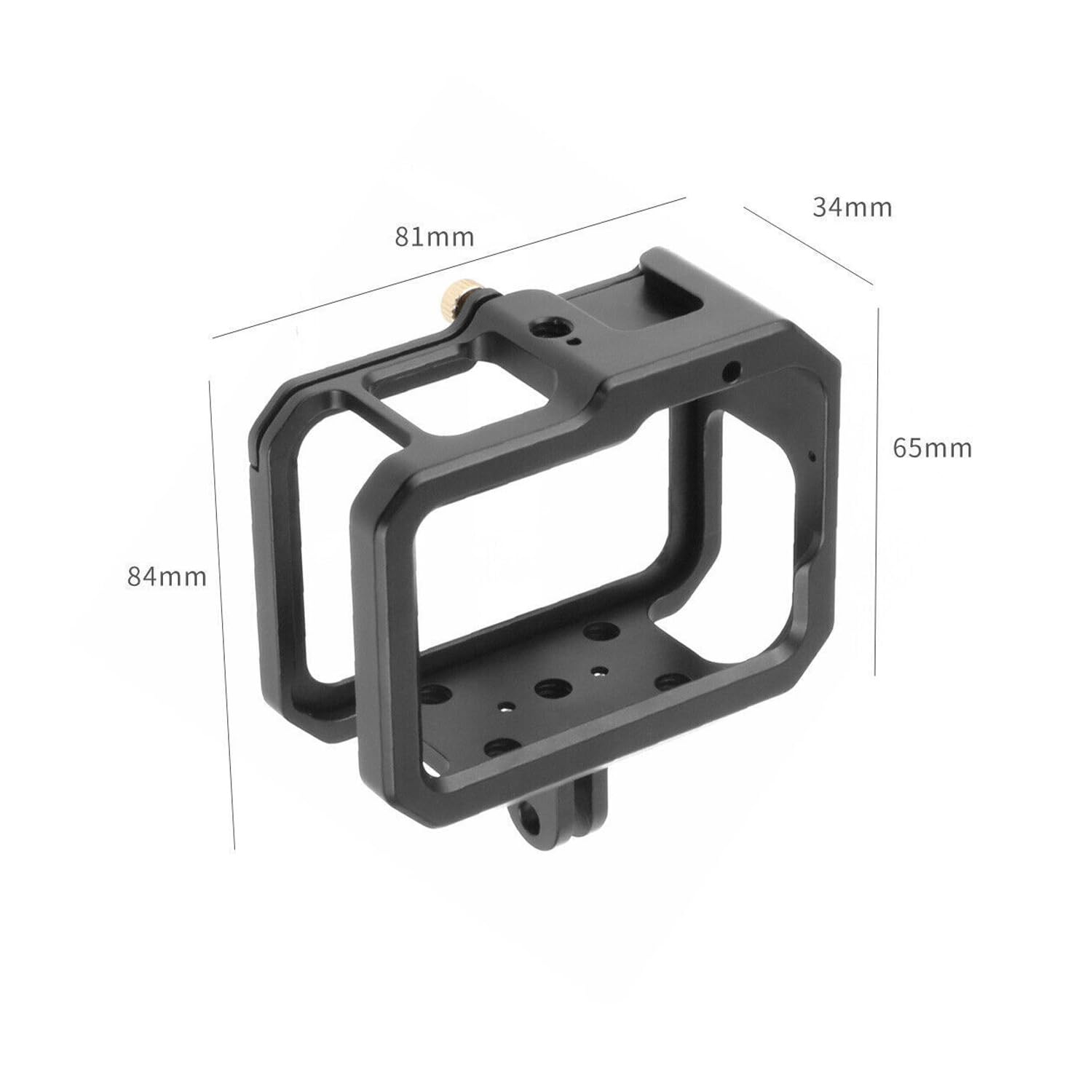 Digitek Cam Cage for GoPro 12 Camera Aluminum Form-Fitted Cage with Quick Tripod Mounting