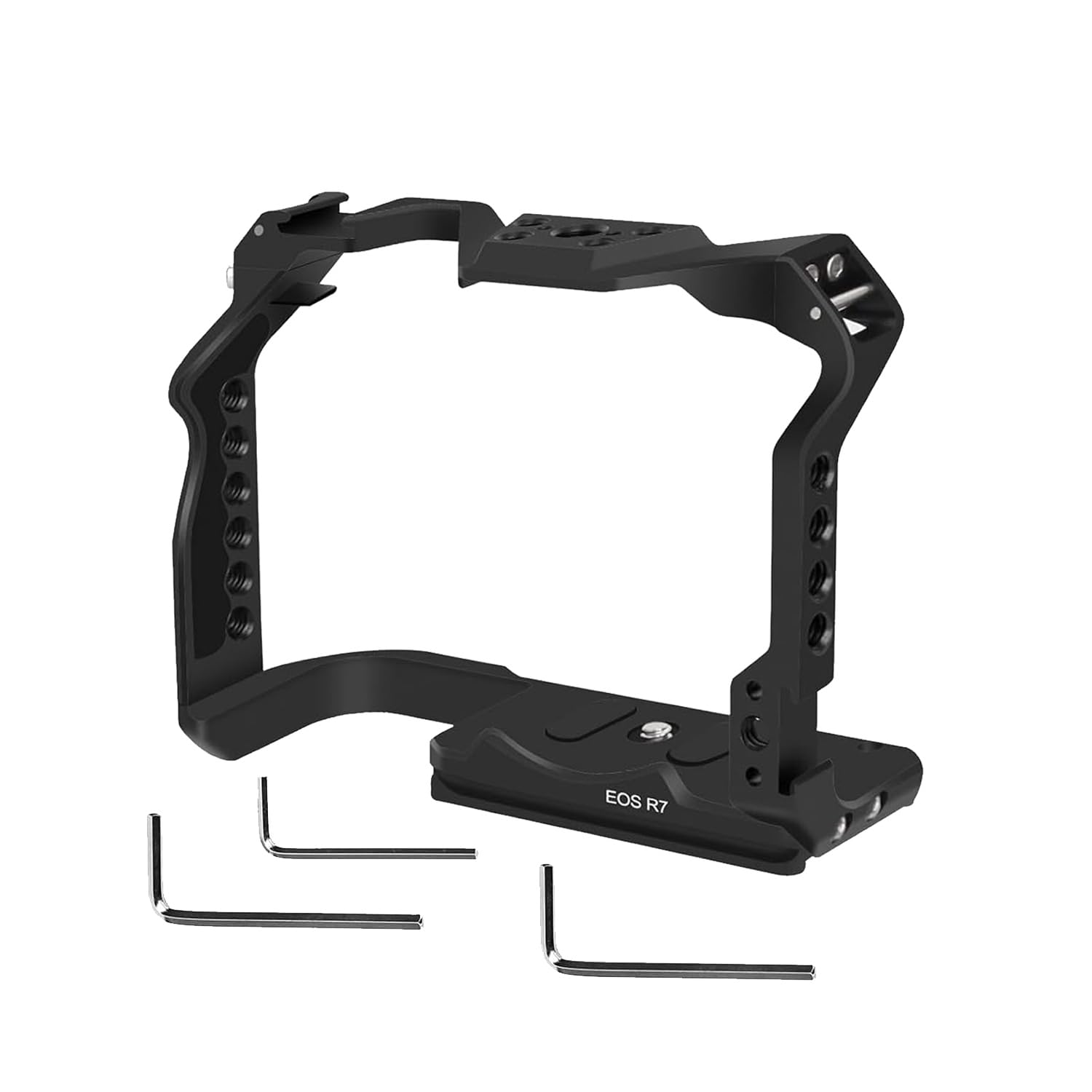 Digitek Cam Cage for (C) EOS-R7 Camera Aluminum Form-Fitted Cage with Quick Tripod Mounting