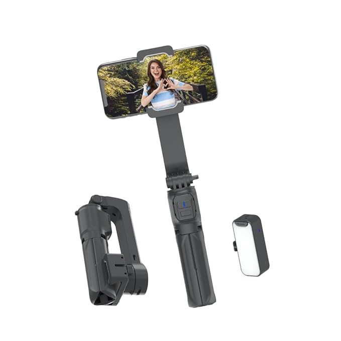 Digitek (DSG 003) Single Axis Foldable Smartphone Gimbal with Built in Extendable Telescopic Rod