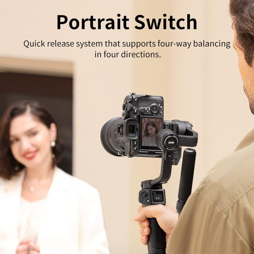 ZHIYUN Weebill 3S 3-Axis Gimbal Stabilizer for DSLR and Mirrorless Camera Compatible with Sony Nikon Canon Panasonic Lumix Extendable Sling Grip Integrated Fill Light Pd Fast Charge-Multicolor