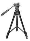 Digitek DTR-595 VD Professional Video Tripod Stand for DSLR Camera & Camcorder, 1800mm Height, 6kg Load Capacity, 3-Way Pan Head, 360° Rotation, 4-Section Tripod with Mobile Holder & Carry Bag